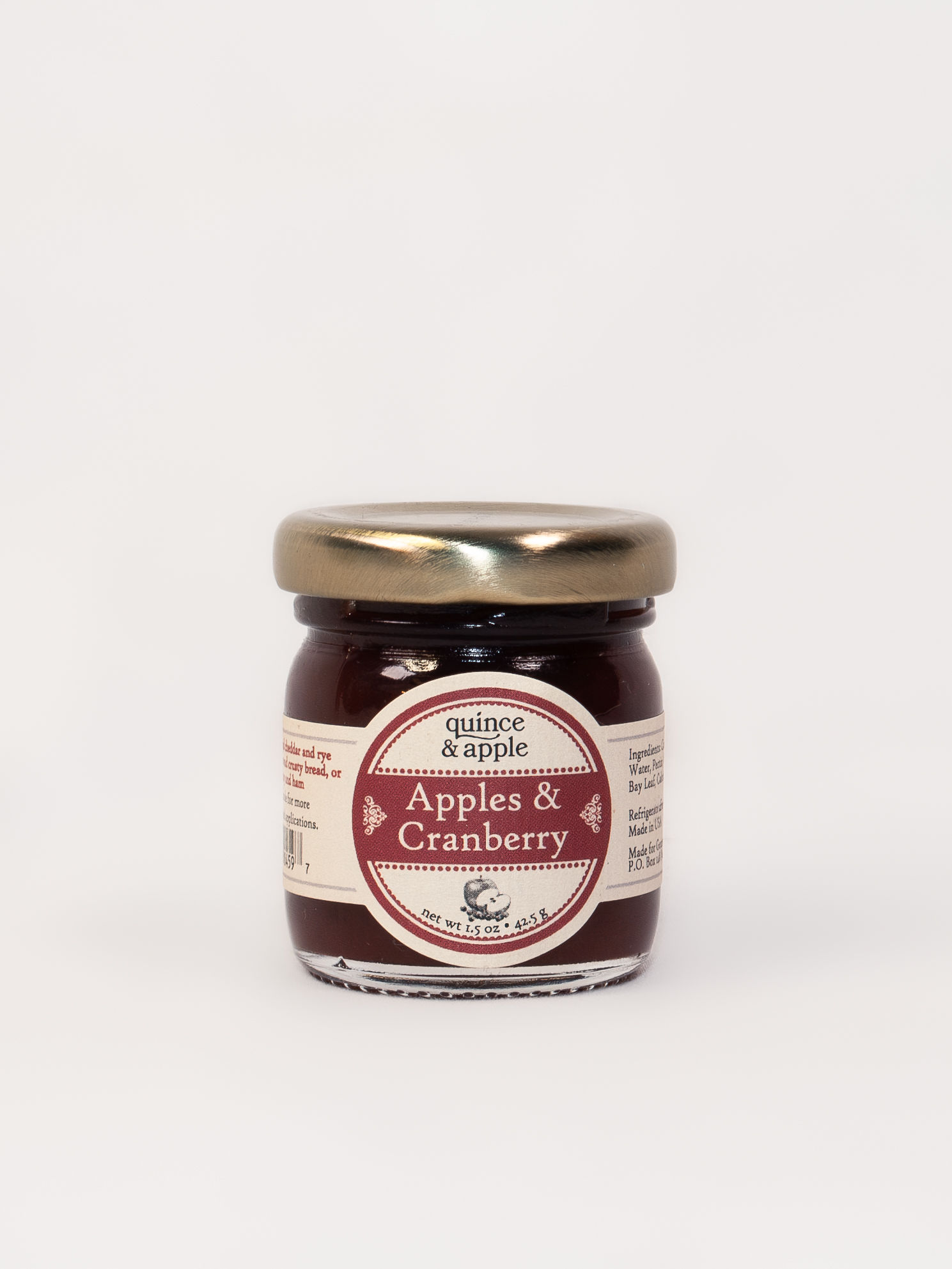 Quince & Apple Apples and Cranberry Conserve-1.5oz-12 per case