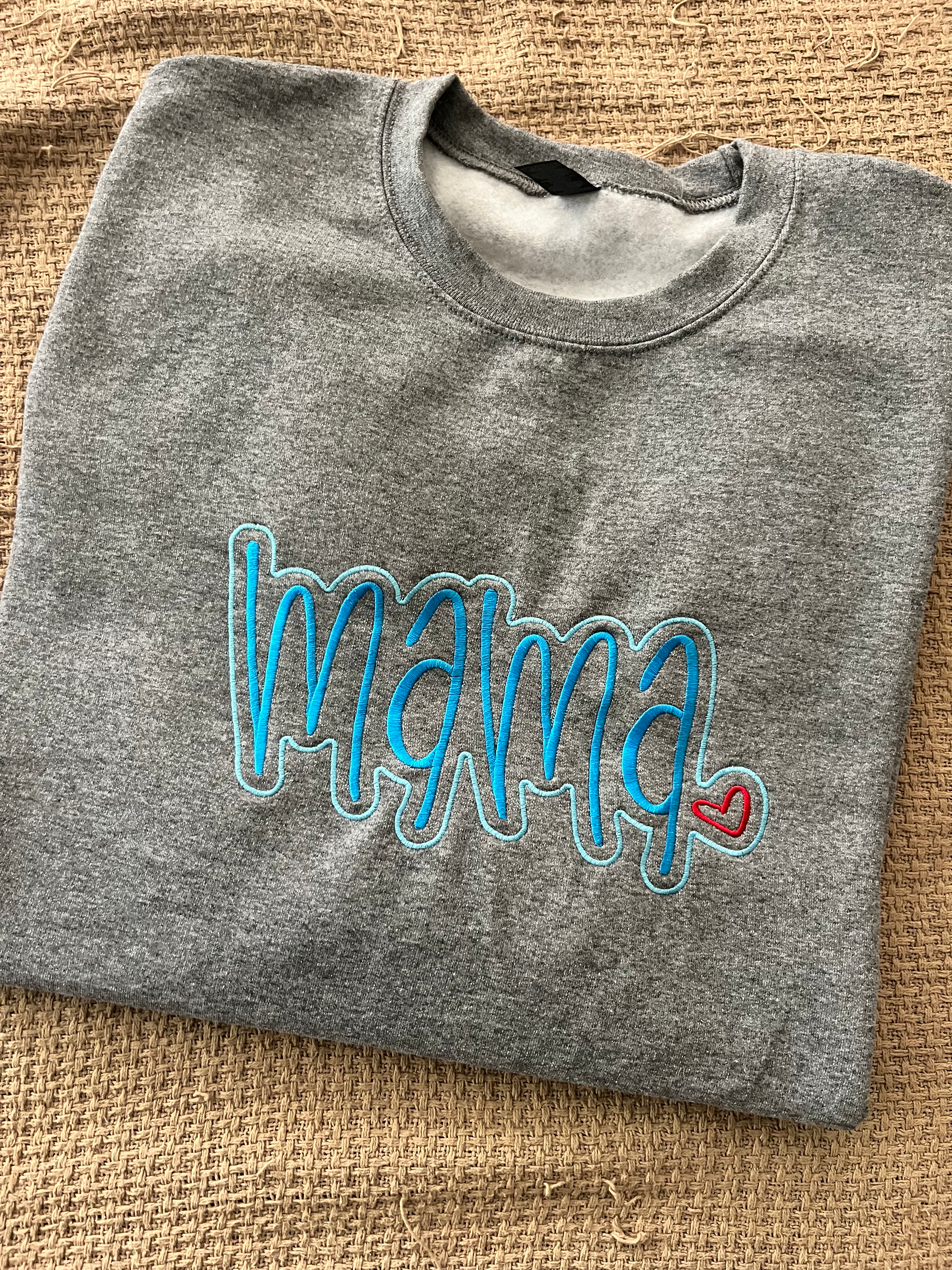 Mama Embroidered Gildan Sweatshirt