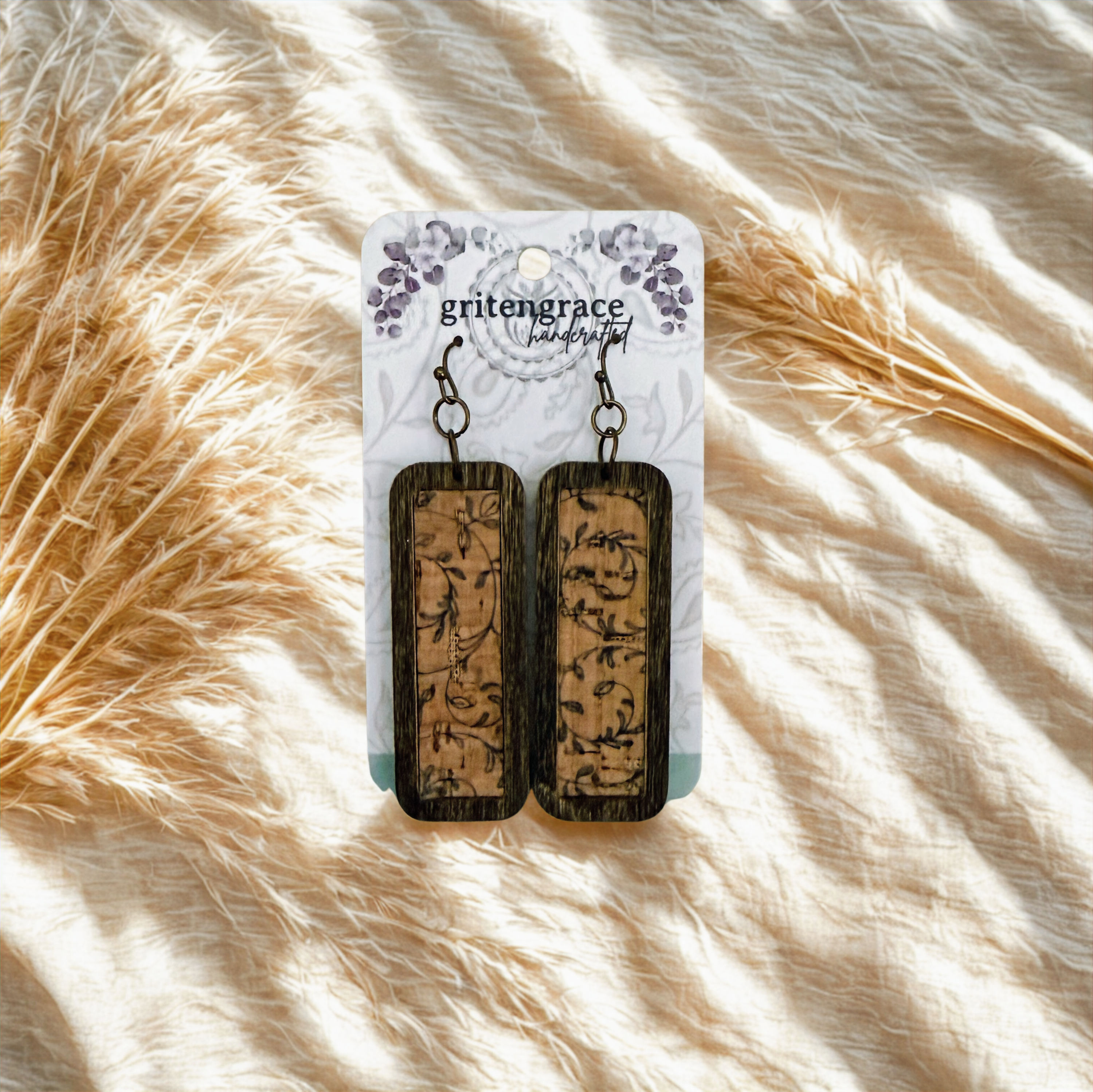 The Rustic Vine Cork/Wood Earrings