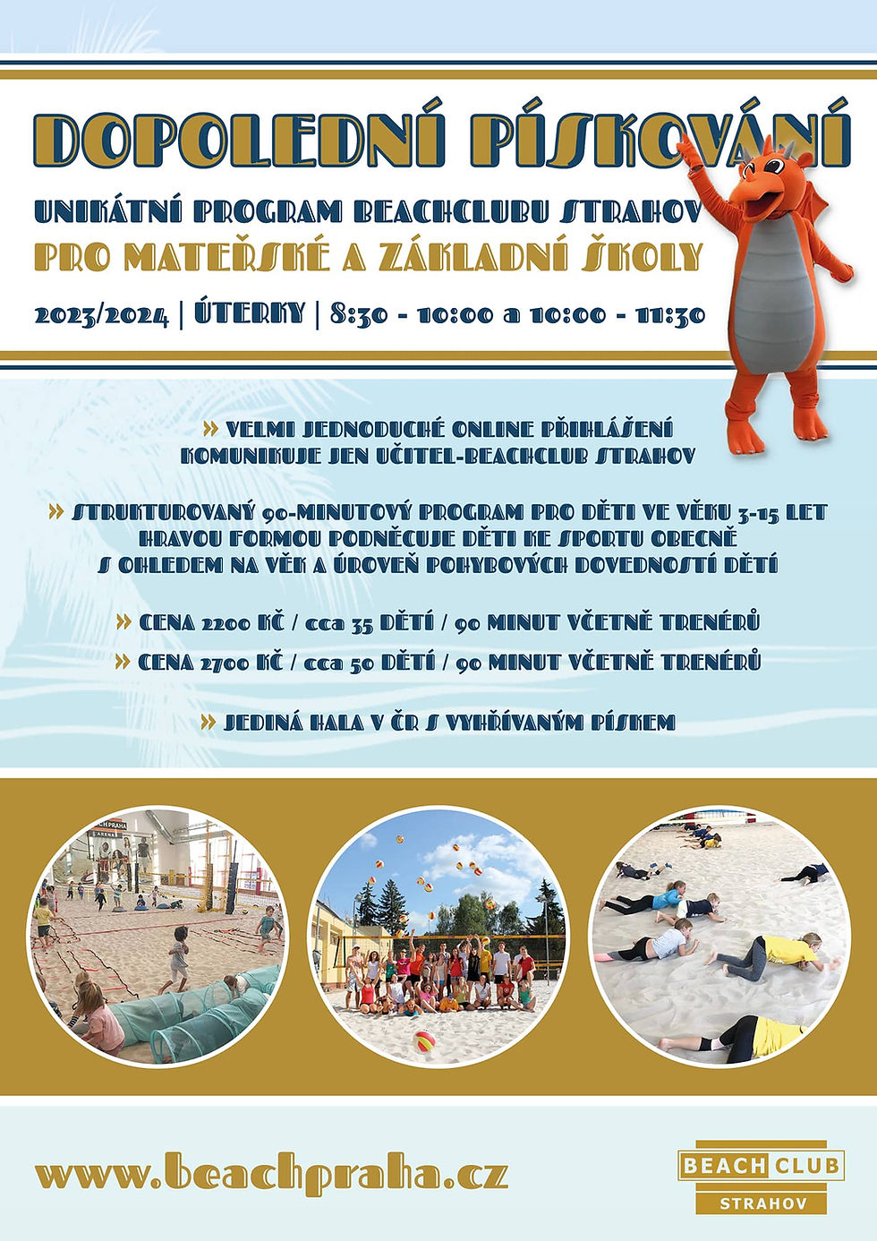 Beachclub Strahov | Dopolední pískování pro MŠ a ZŠ