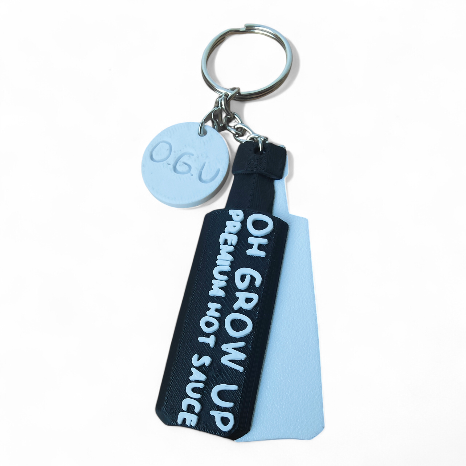 Oh Grow Up Bottle Key Ring With Trolley Coin