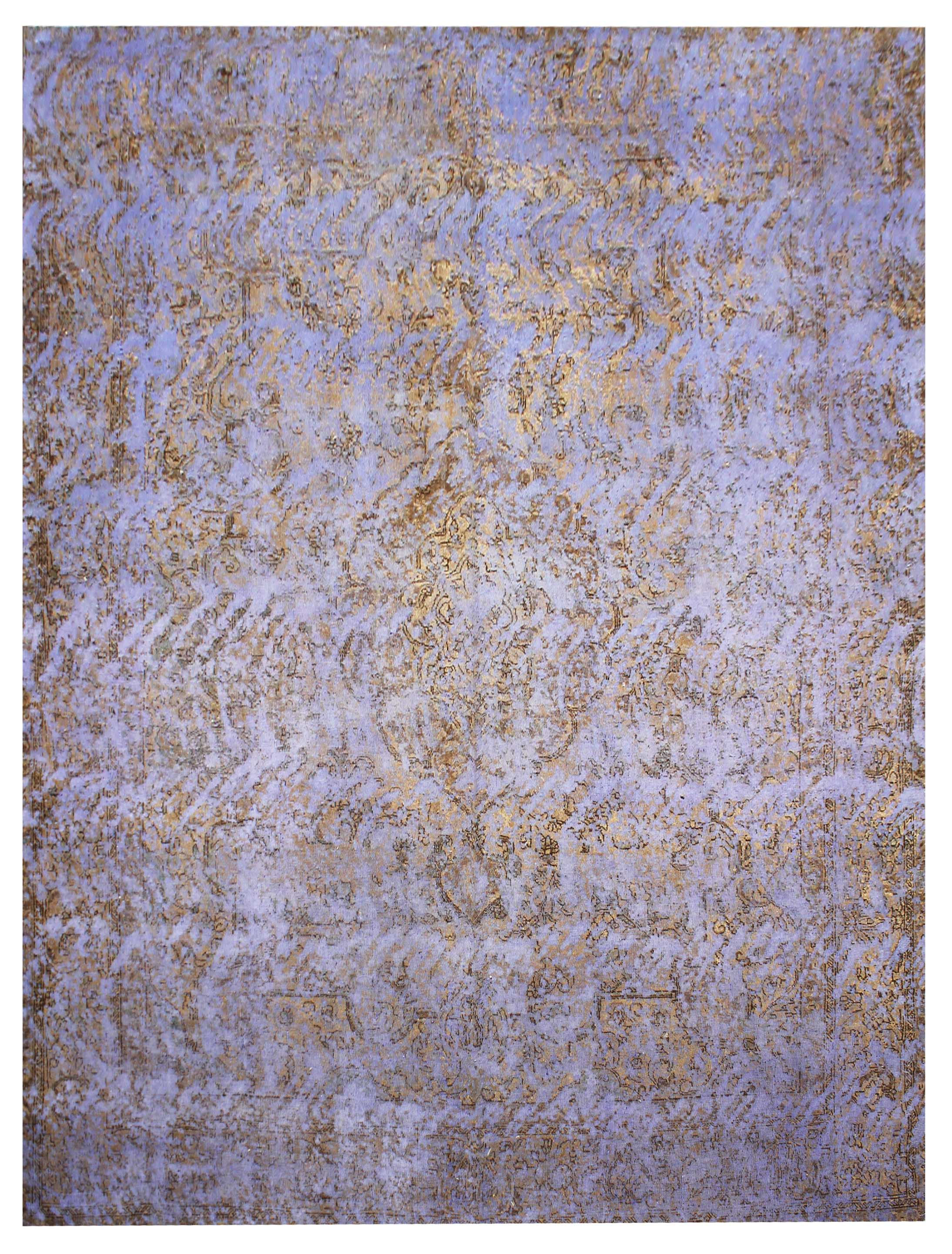Hand Knotted Over Dyed Vintage Tabriz Rug.  9'6" x 12'1"