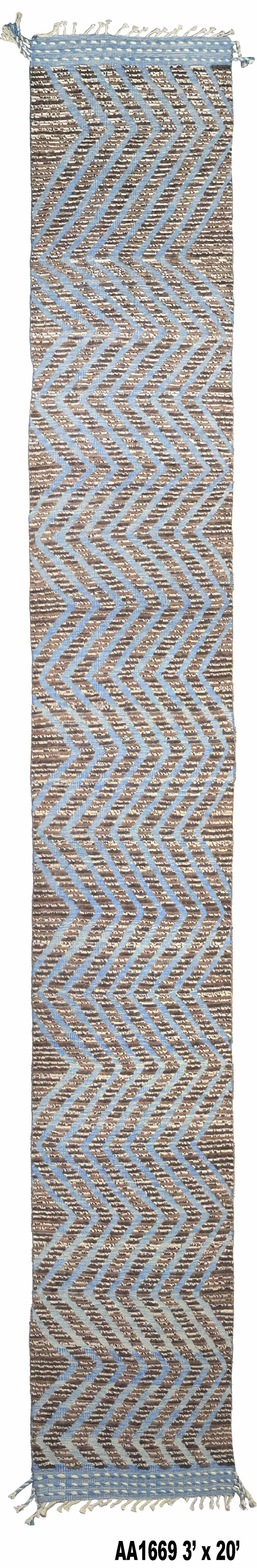 Hand Knotted Marrakesh Runner. 03' x 20'