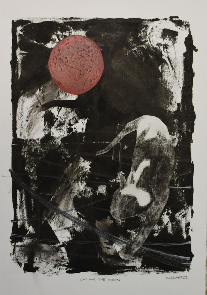 Monoprint, collagraphy
and ink on paper