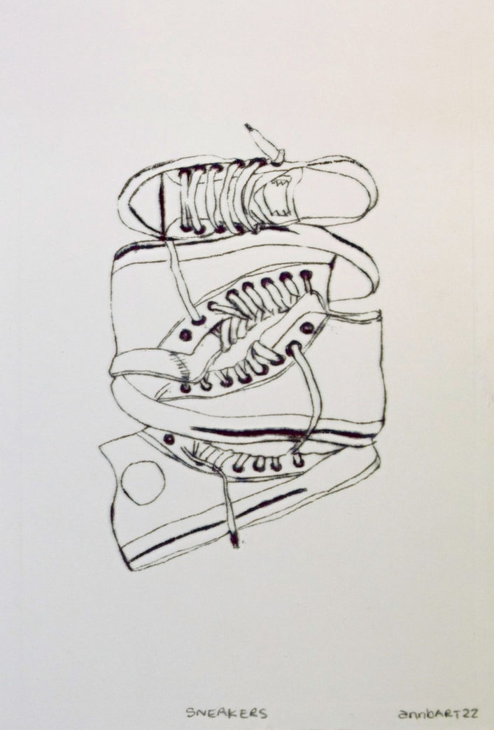 Drypoint on paper