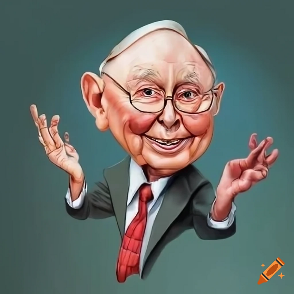 Para Kazanmak deyince akla gelen ilk isimlerden olan Charles Thomas Munger'in karikatürü