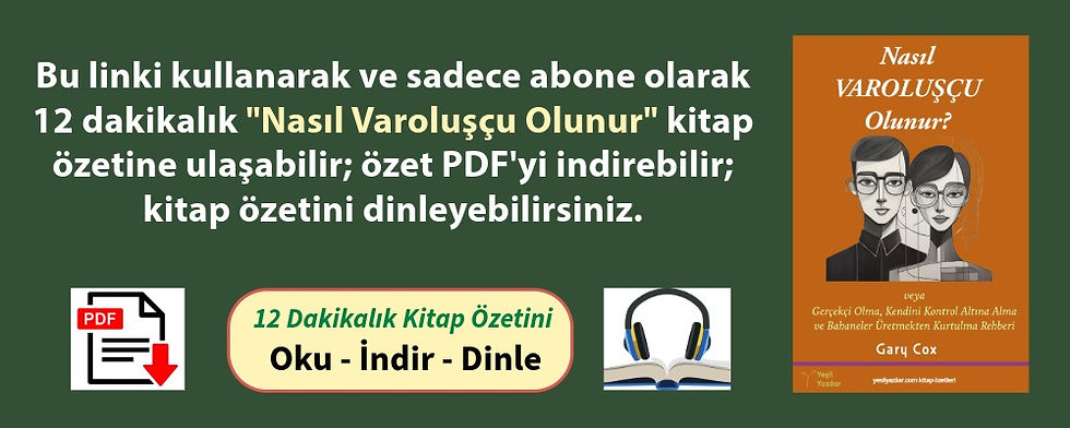 Nasıl Varoluşçu Olunur kitap özetine, PDF ve ses dosyasına ulaşmak için infografik ve link bağlantısı