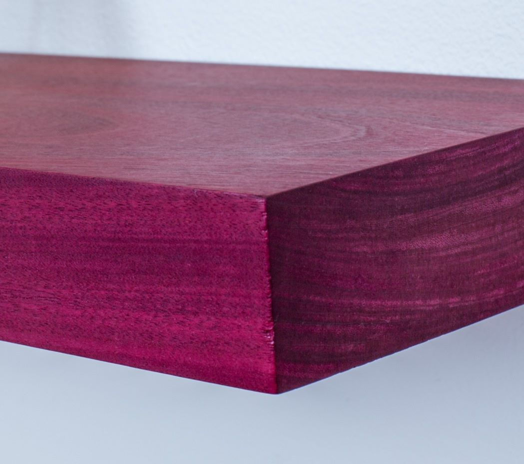 Purpleheart Floating Shelf