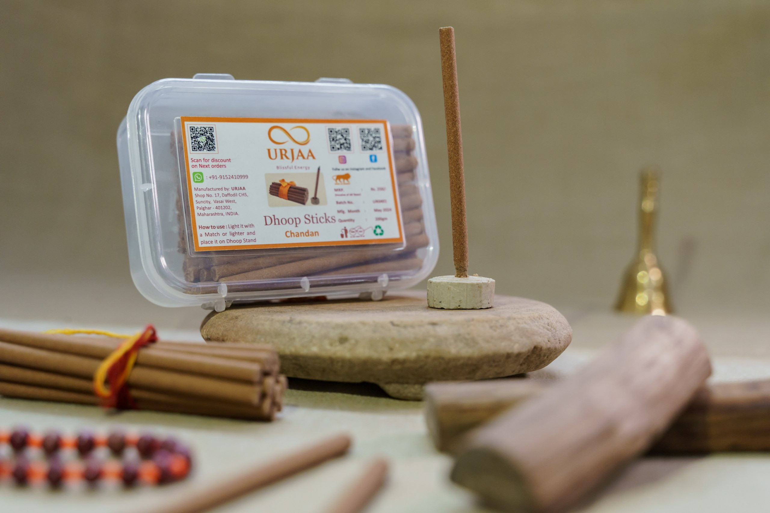 Chandan Bambooless Incense Sticks (Dhoop Sticks)