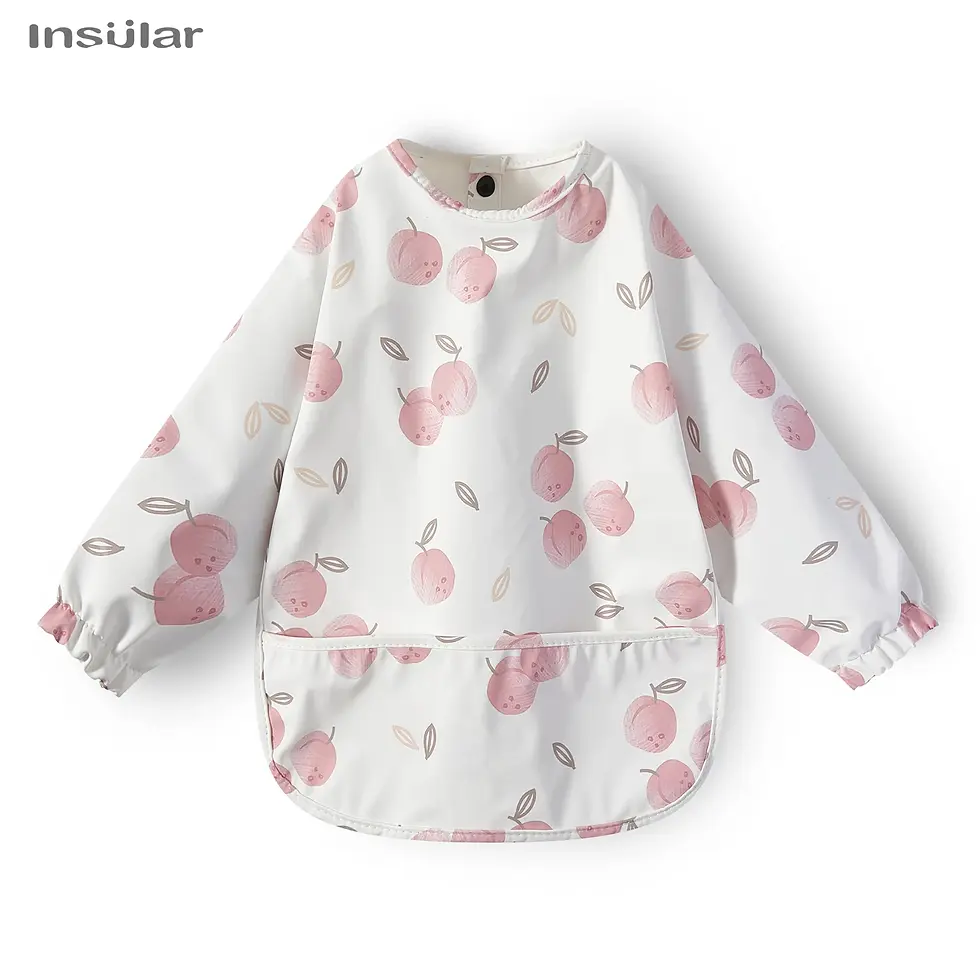 Thumbnail: New Children Feediull Cover Baby Bibs With Pocket Waterproof Long Sleeve Bibs