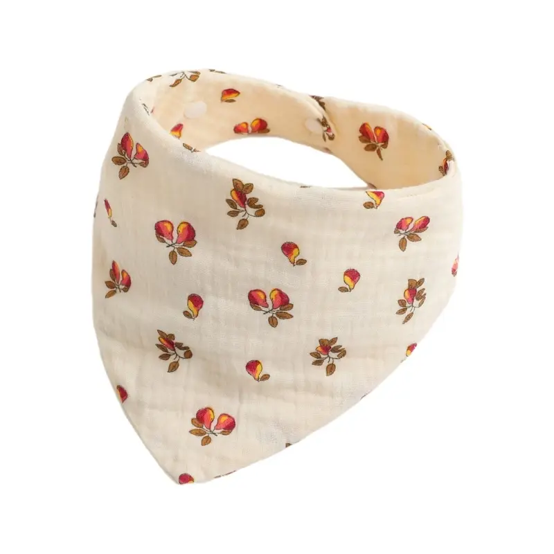 Thumbnail: Baby Bibs Bandana hing Soothe Towel High Absorbent Stylish Floral Bib Dropship