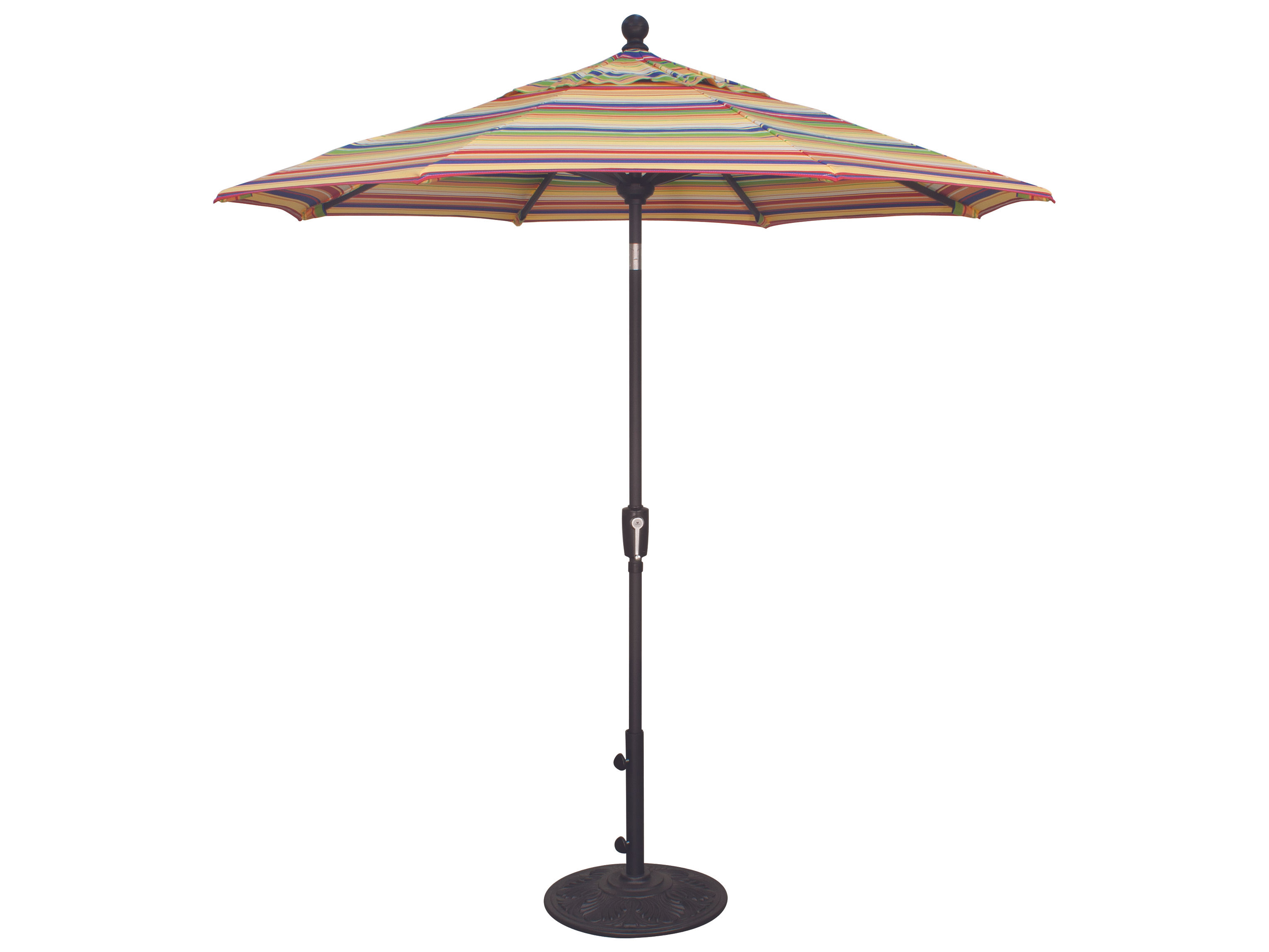 Garden 7.5 Foot Octagon Aluminum Push Button Tilt Market Umbrella