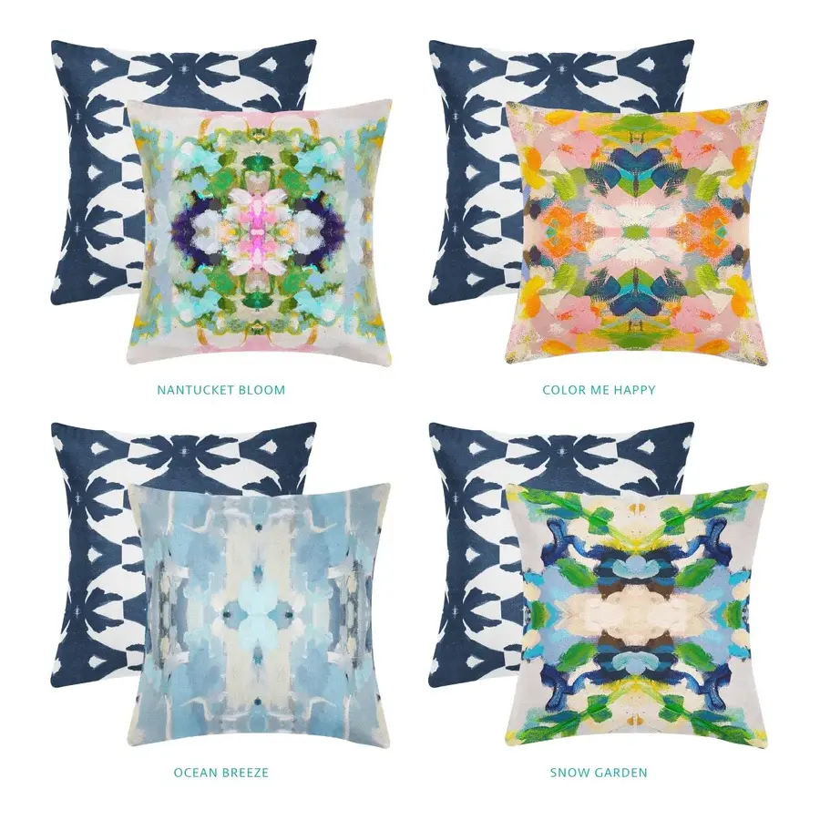 Thumbnail: Palm Navy Decorative Pillow