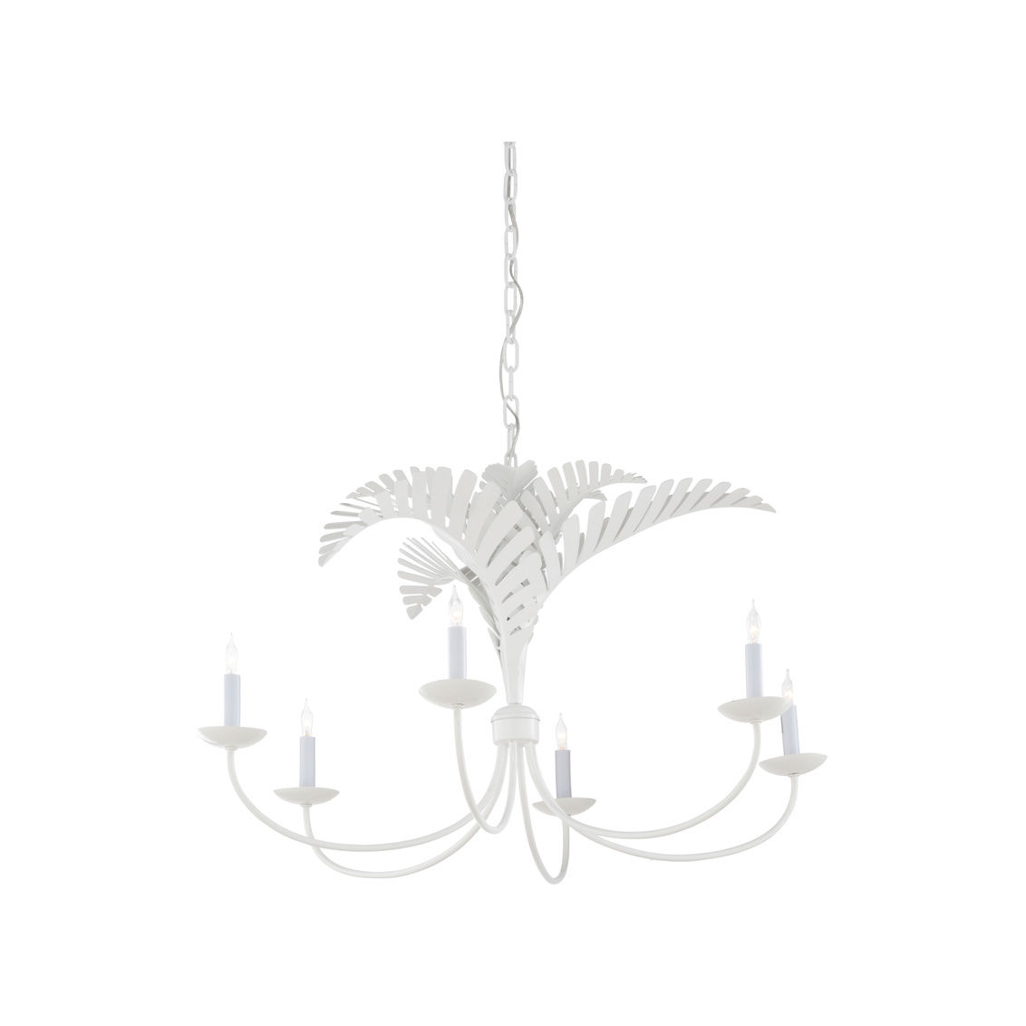Royal Palm Chandelier - White