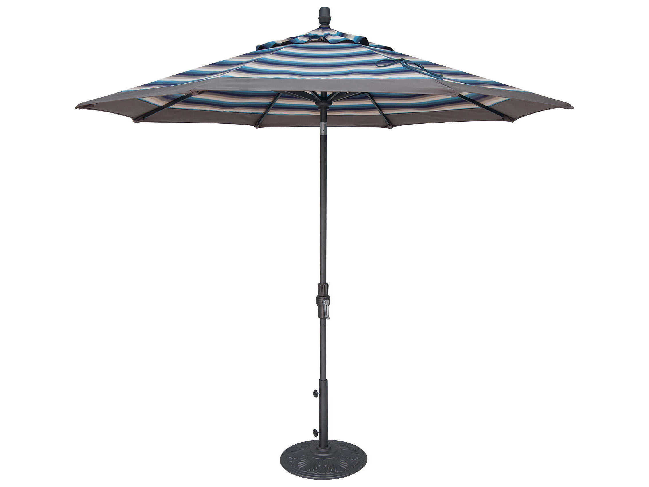 Treasure Garden 9 Foot Octagon Collar Tilt Crank Lift Market Umbrella