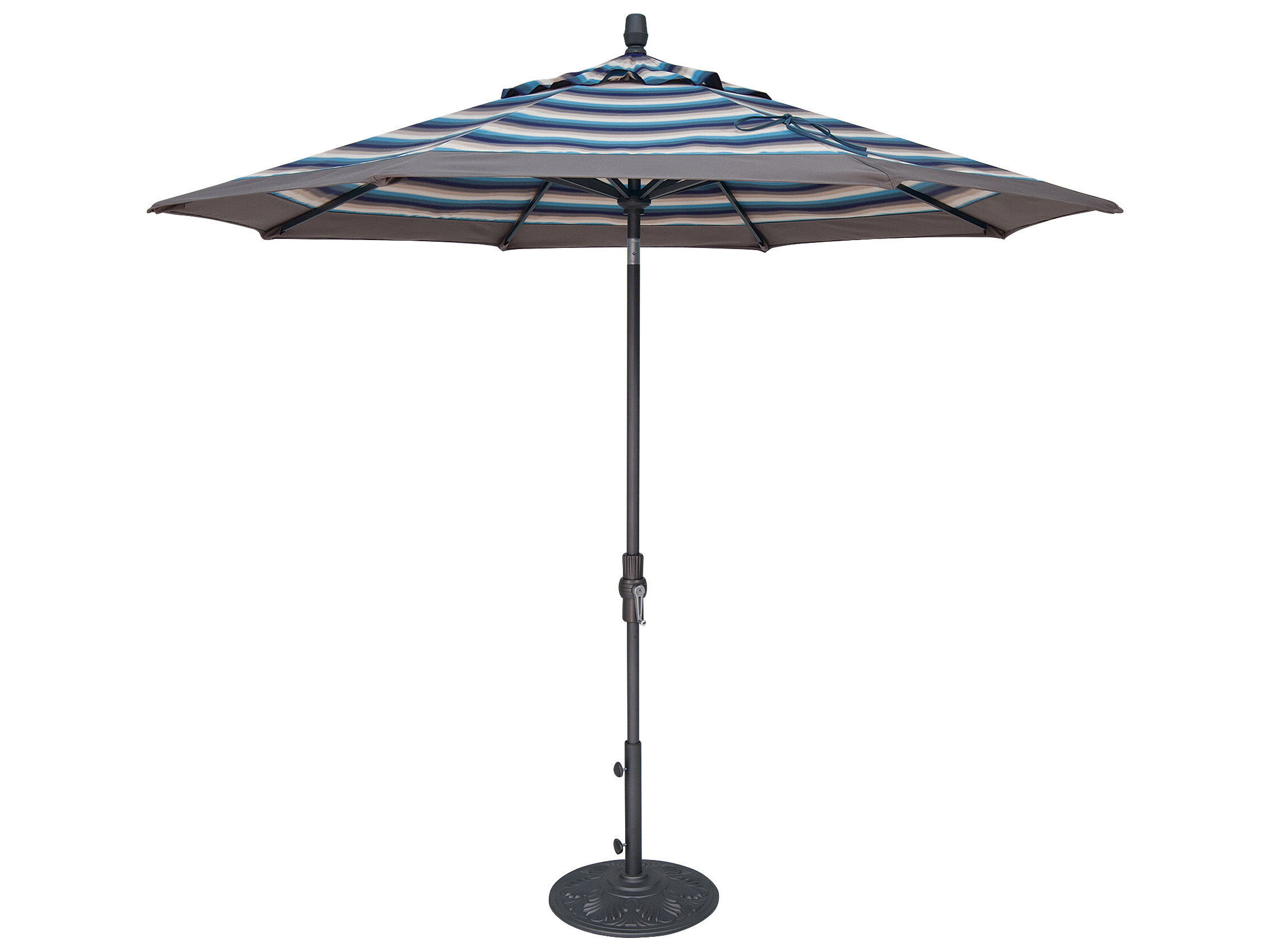 Treasure Garden 9 Foot Octagon Collar Tilt Crank Lift Market Umbrella