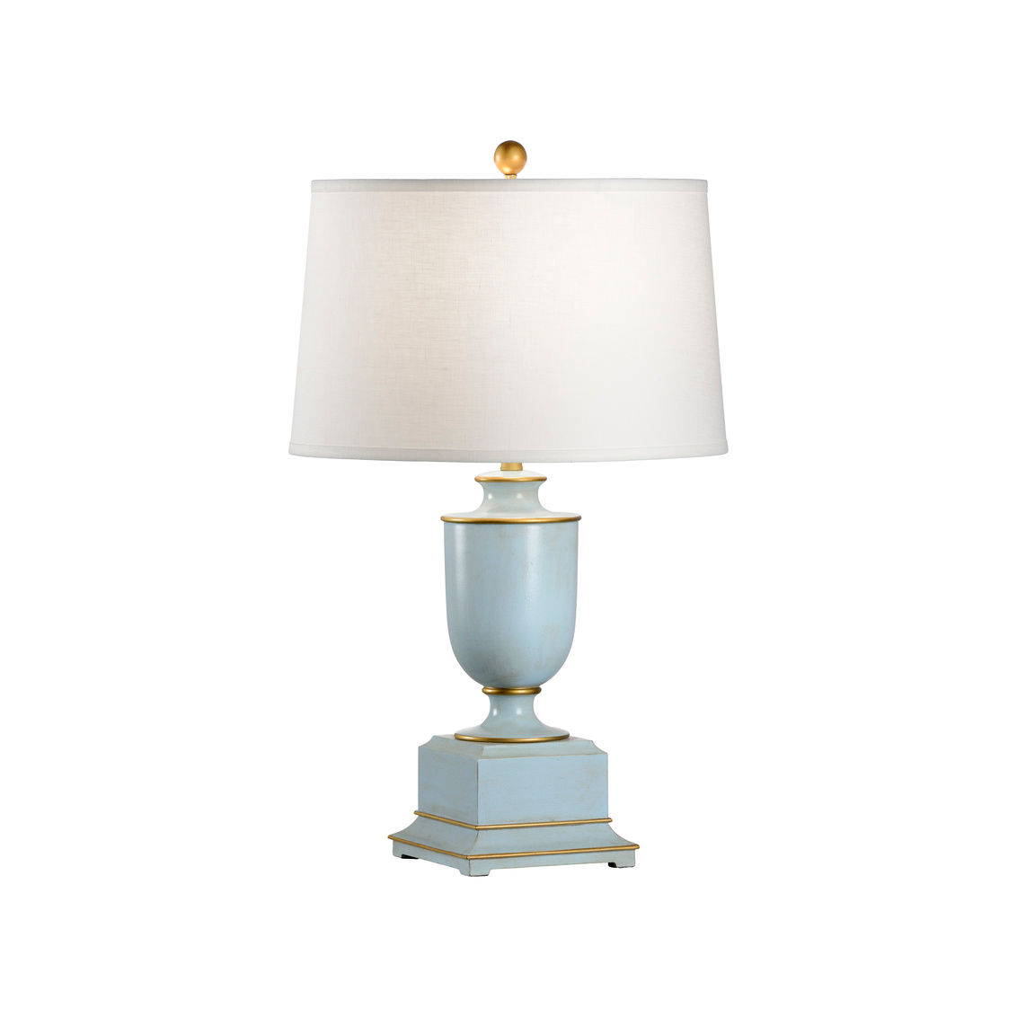 Old Washed Urn Lamp - Blue