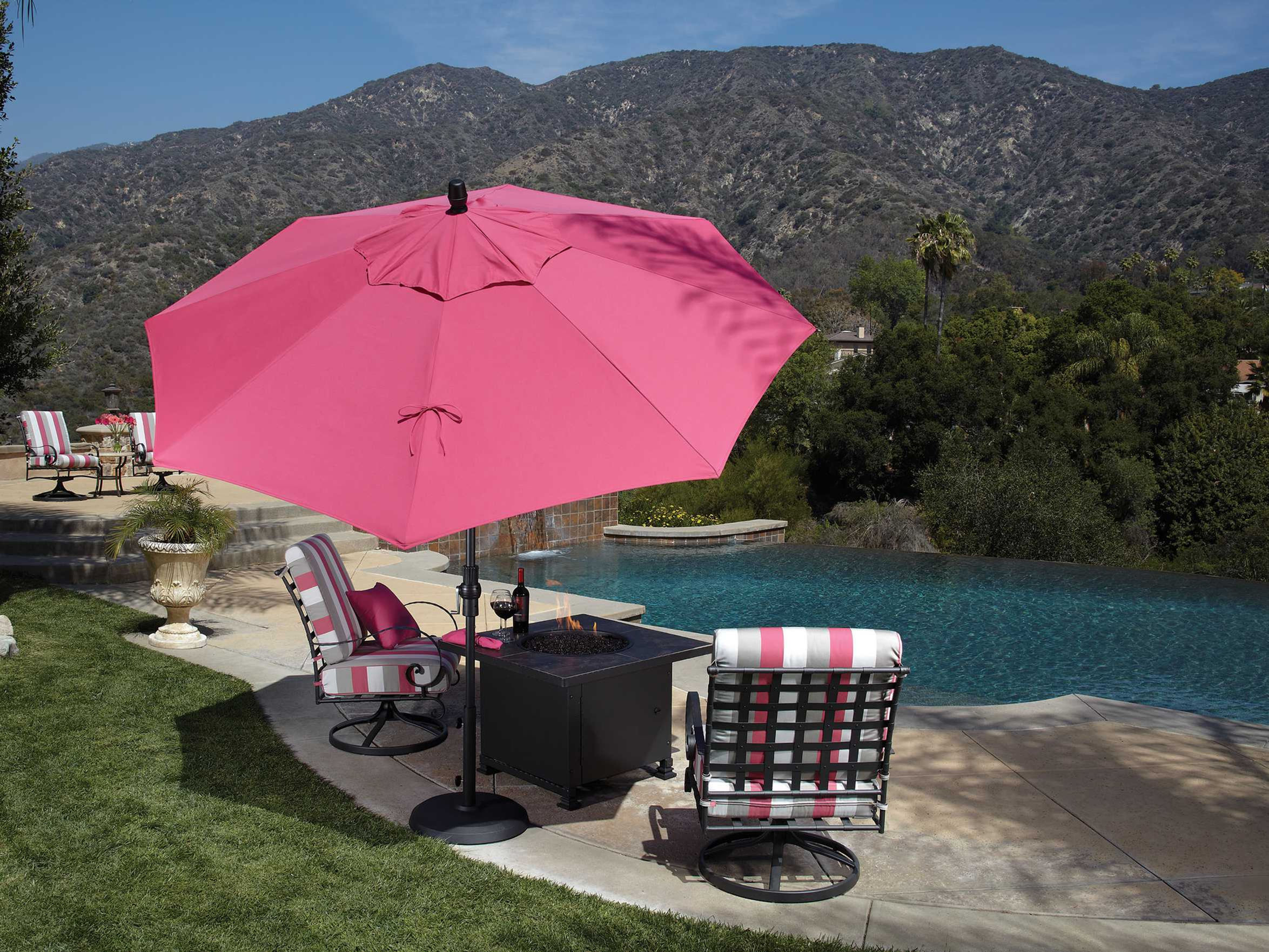 Treasure Garden 9 Foot Octagon Collar Tilt Crank Lift Market Umbrella