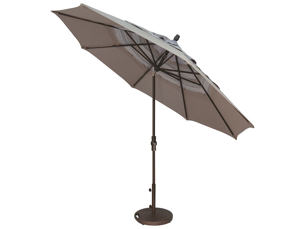 Thumbnail: Treasure Garden Market 11 Foot Octagon Aluminum Collar Tilt Crank Lift Outdoor U