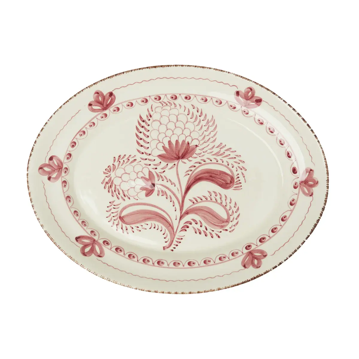 Casa Nuno Collection: Platter - Pink/White