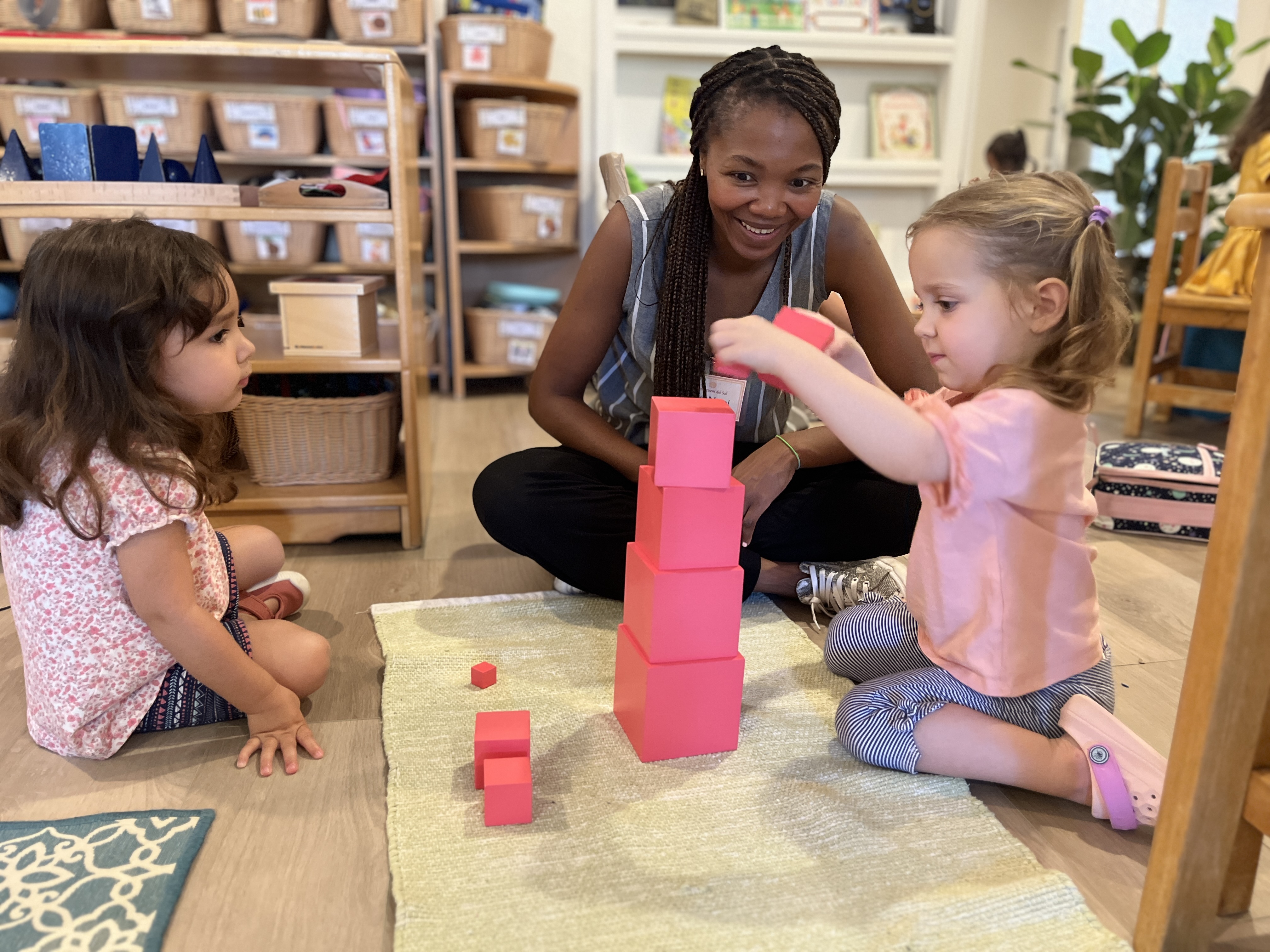 Montessori materials on a shelf