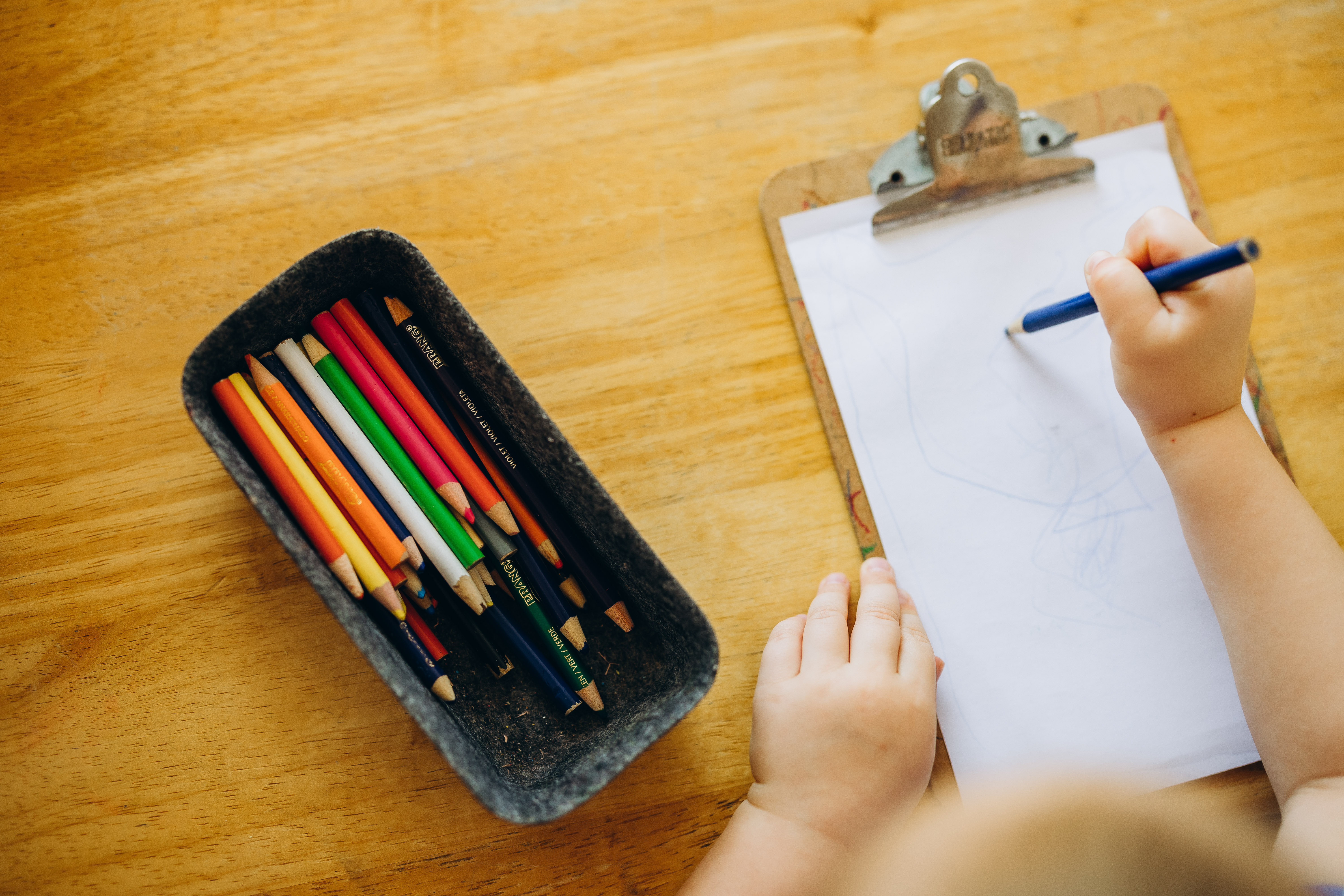 Montessori materials in use