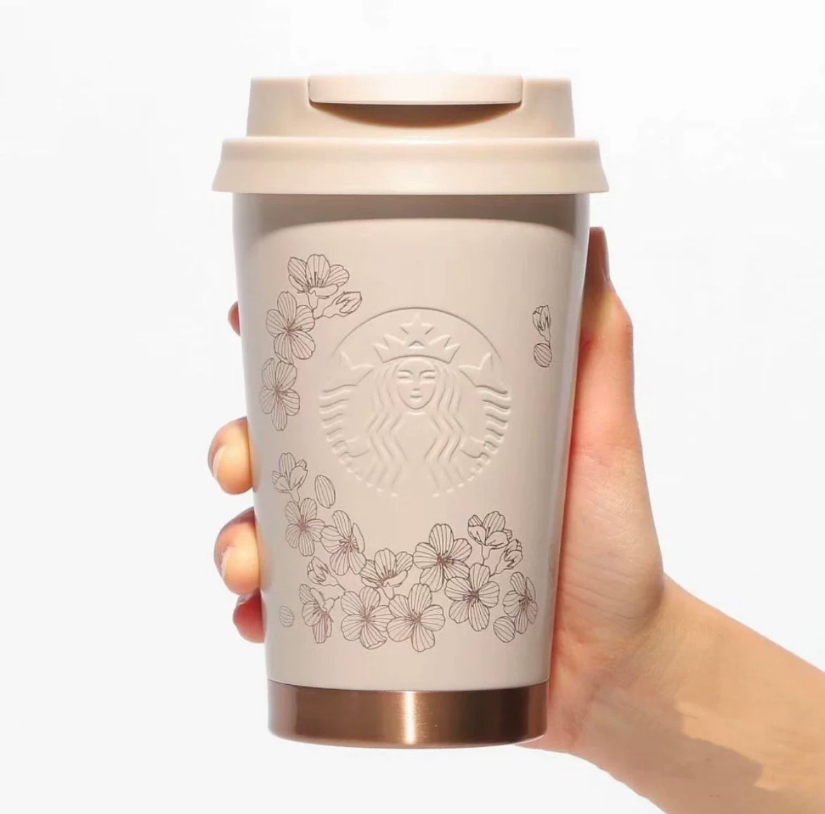 Light Brown Sakura Stainless Steel Elma Cup Japan Sakura Spring 2024