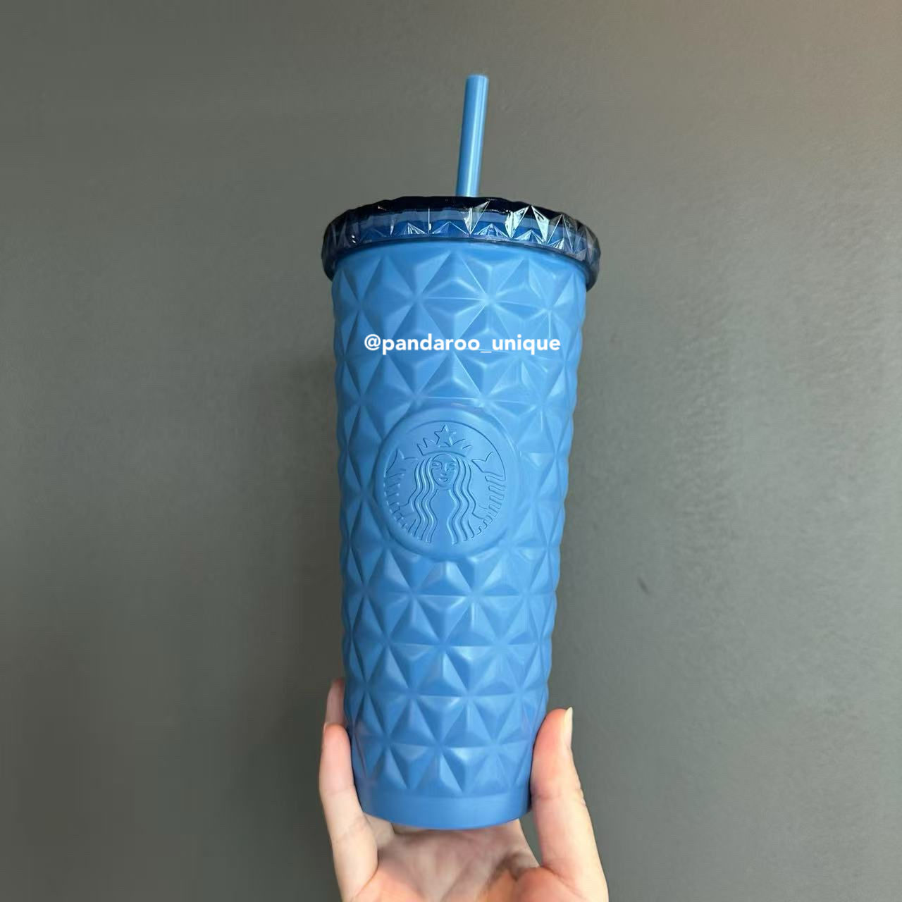 Midnight Blue Dion SS Straw Cup with Charm Mid Autumn Moon Rabbit Taiwan 2025