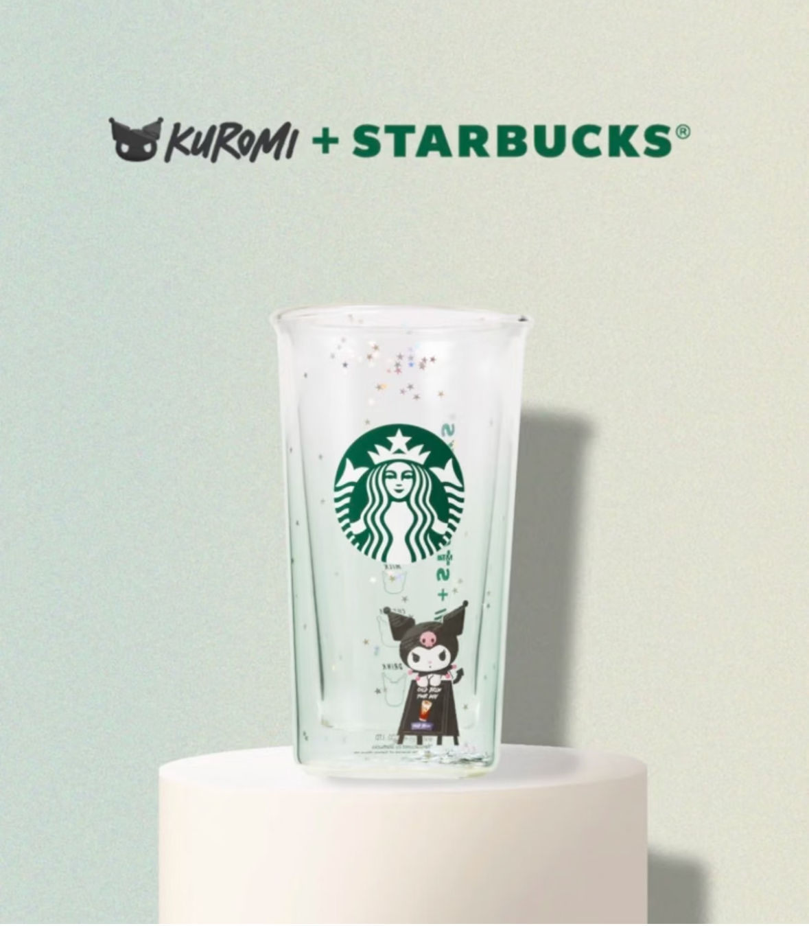 Kuromi Double Walled Glass Cup Kuromi x Starbucks Hongkong and Macau 2025