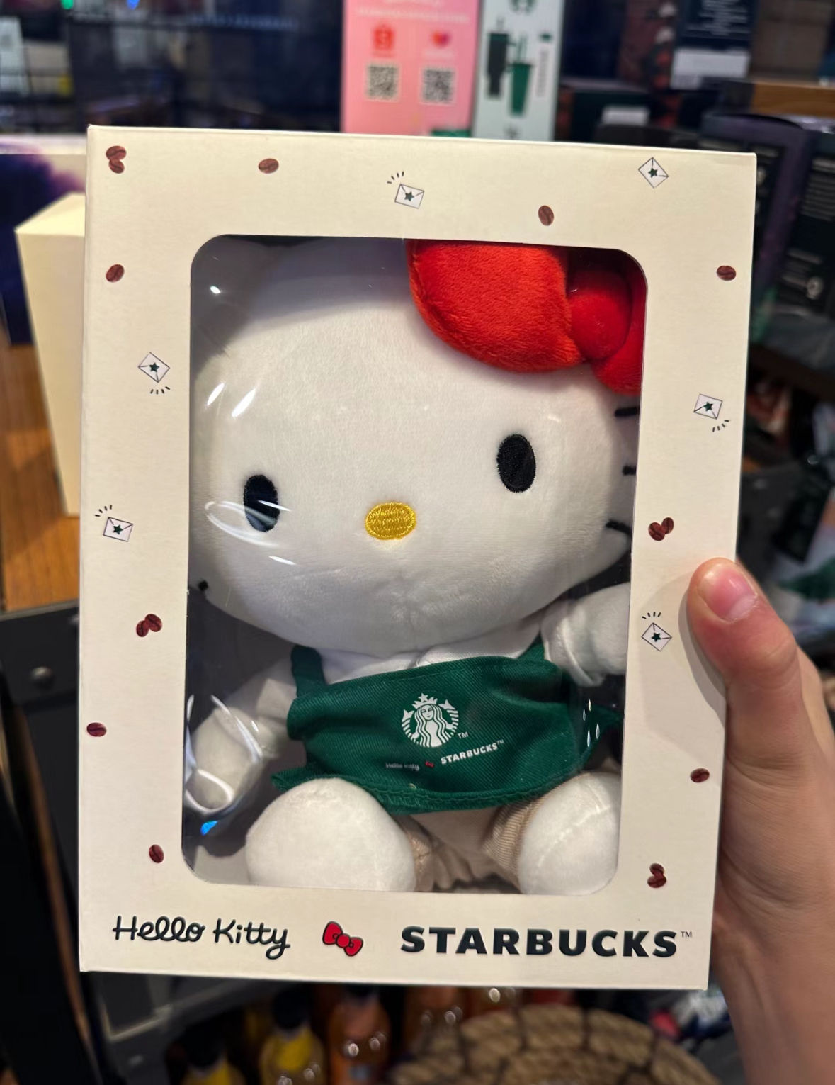 Hello Kitty Green Apron Plush Hello Kitty x Starbucks Asia