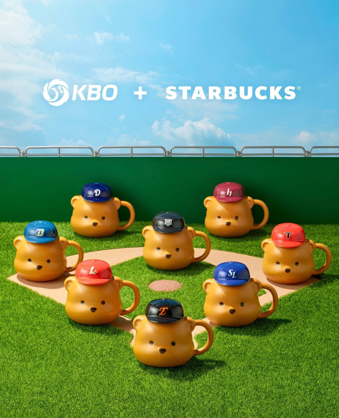Baseball Bearista Ceramic Mug KBO x Starbucks Spring Baseball Korea 2026
