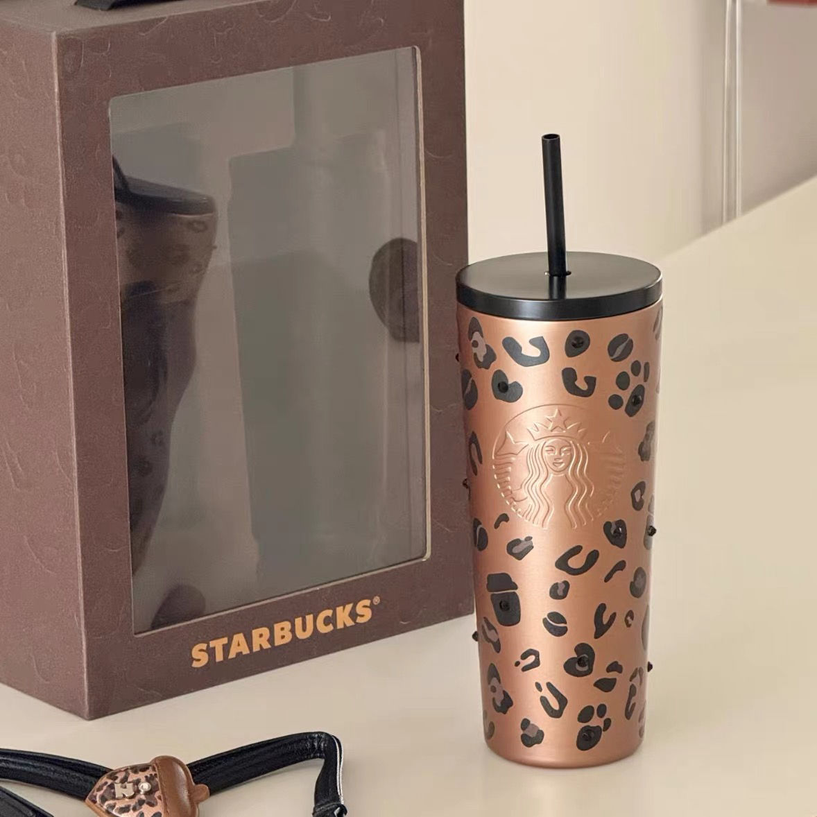 2 Lids Leopard SS Cup Leopard Print China 2026