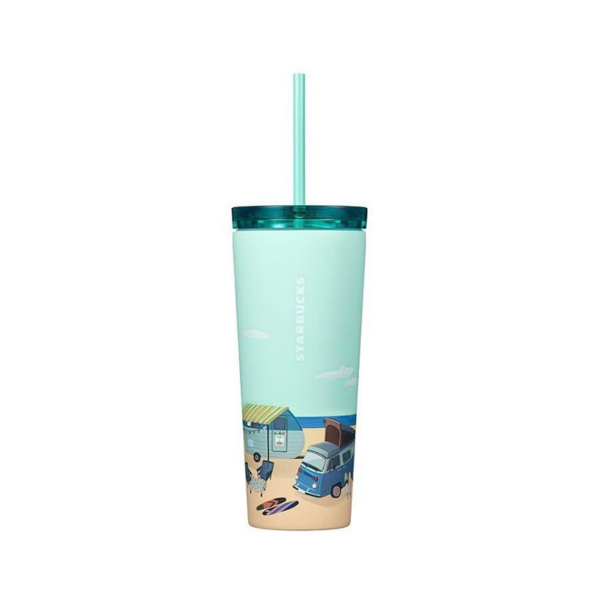 Summer Road Trip Stainless Steel Tumbler with 2 Lids