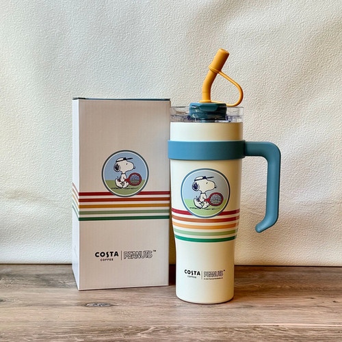 Snoopy Double Drinking Ways Tennis SS Cup Snoopy x Costa Coffee