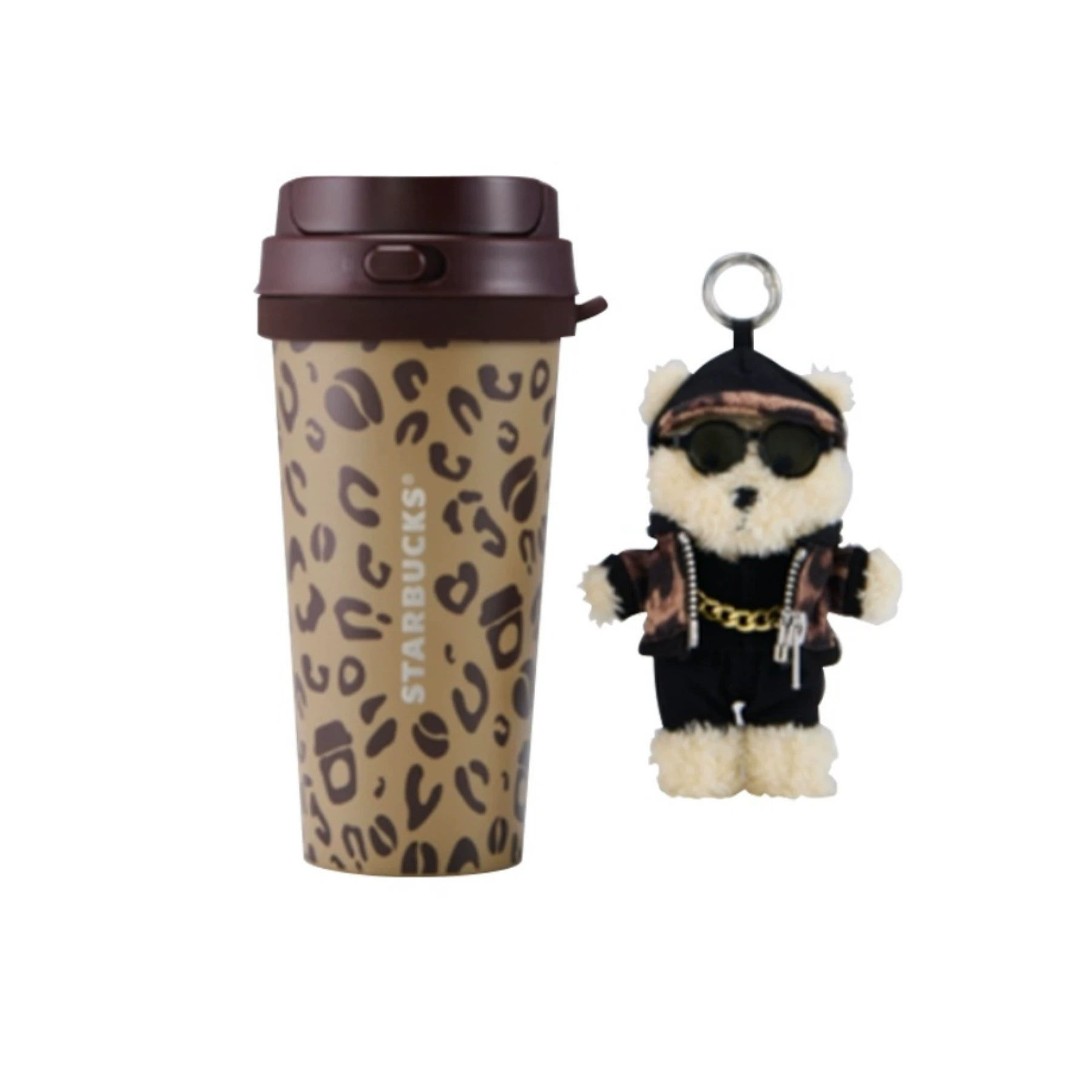 SS Leopard cup with Bearista Keychain / Charm Leopard Print China 2026