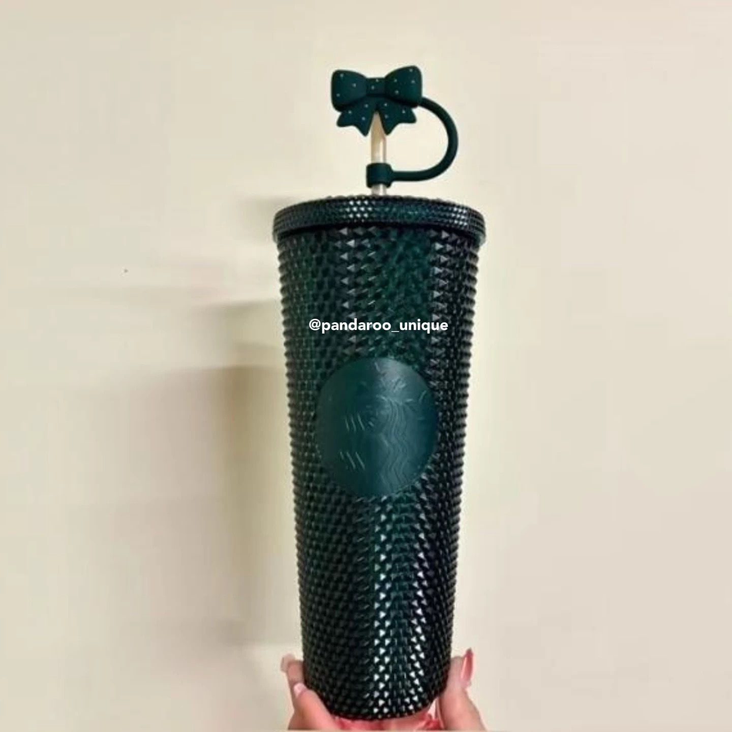 Christmas Forest Green Bow Studded Straw Cup Taiwan Christmas 2025