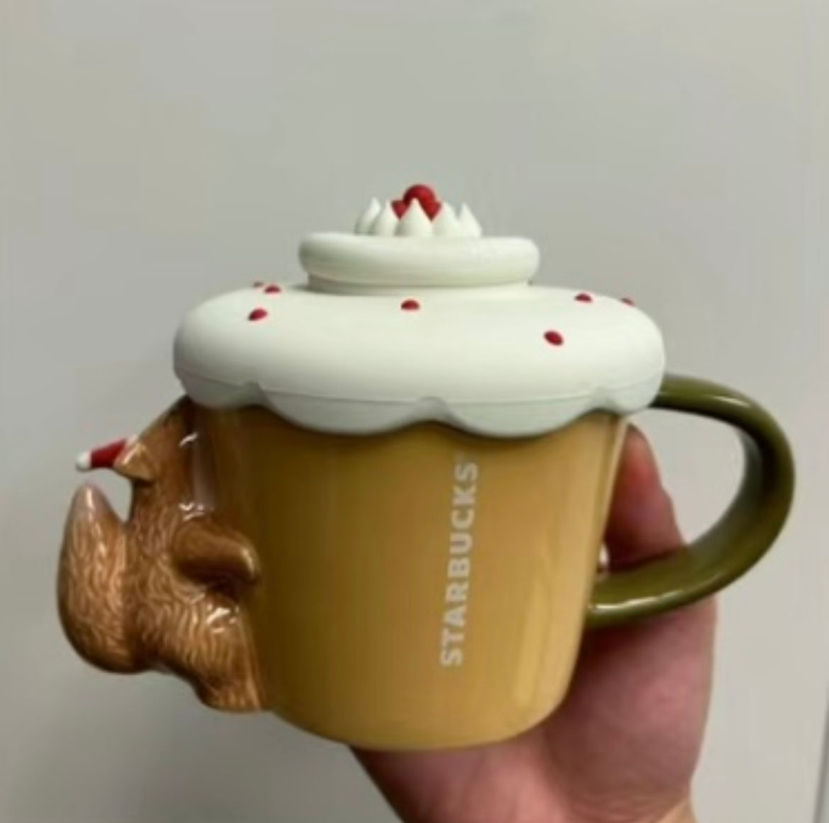Taiwan Christmas Cupcake and Squirrel Ceramic Mug