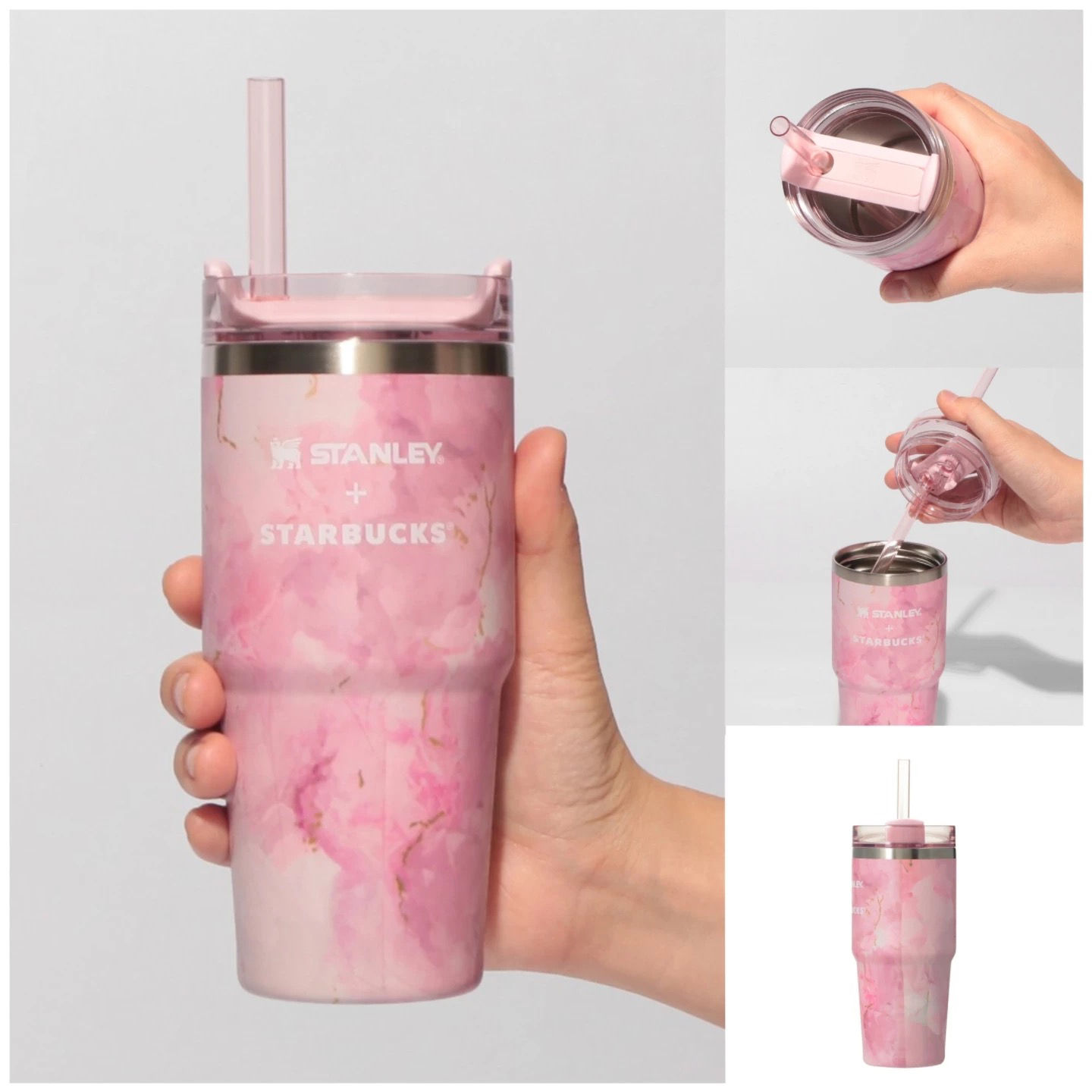 Marble Pink Sakura Straw Tumbler Sakura Shines Bright Japan 2026