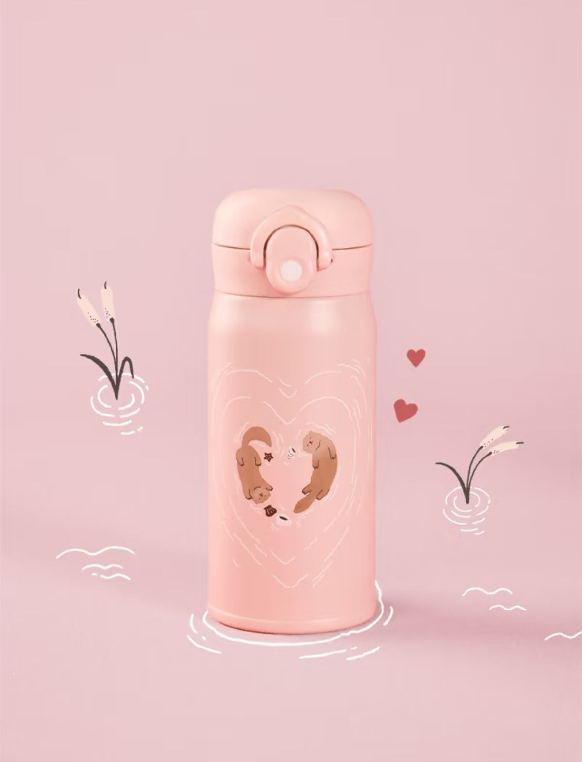 Otter Stainless Steel Thermos Tumbler China Valentine’s Day 2025