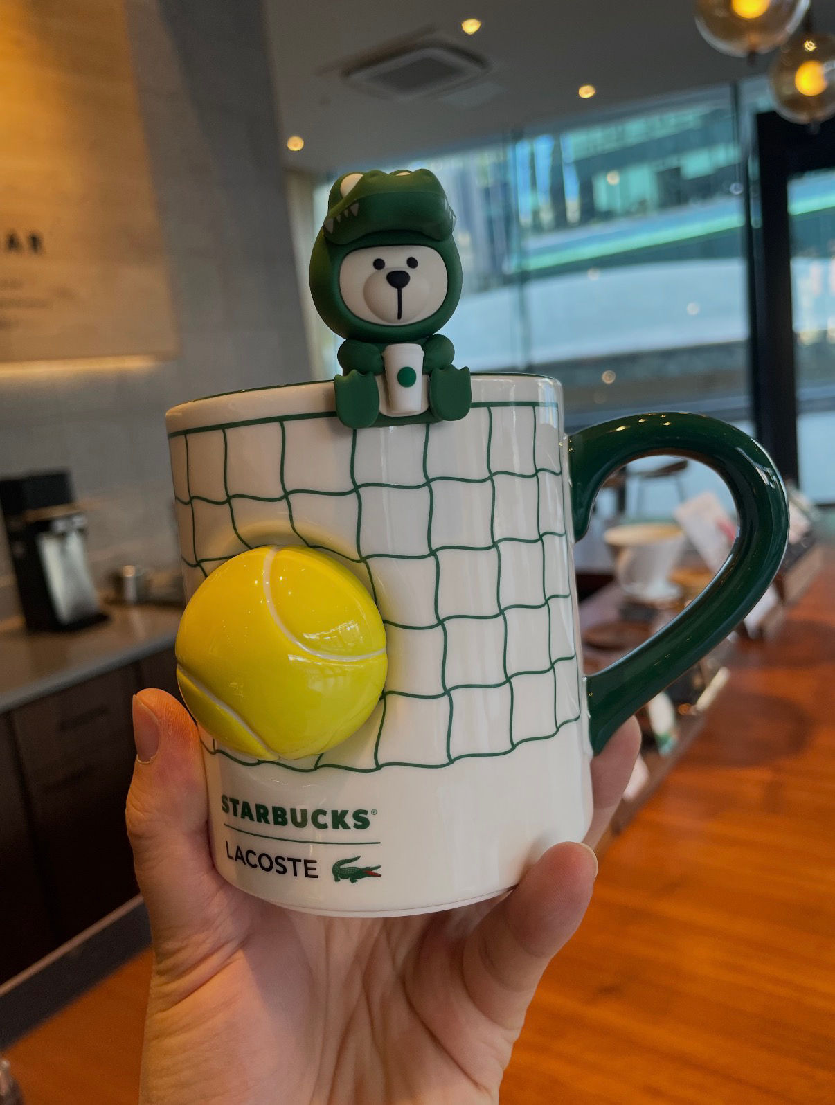 Starbucks x Lacoste Tennis Ball Ceramic Mug (Green) China 2026
