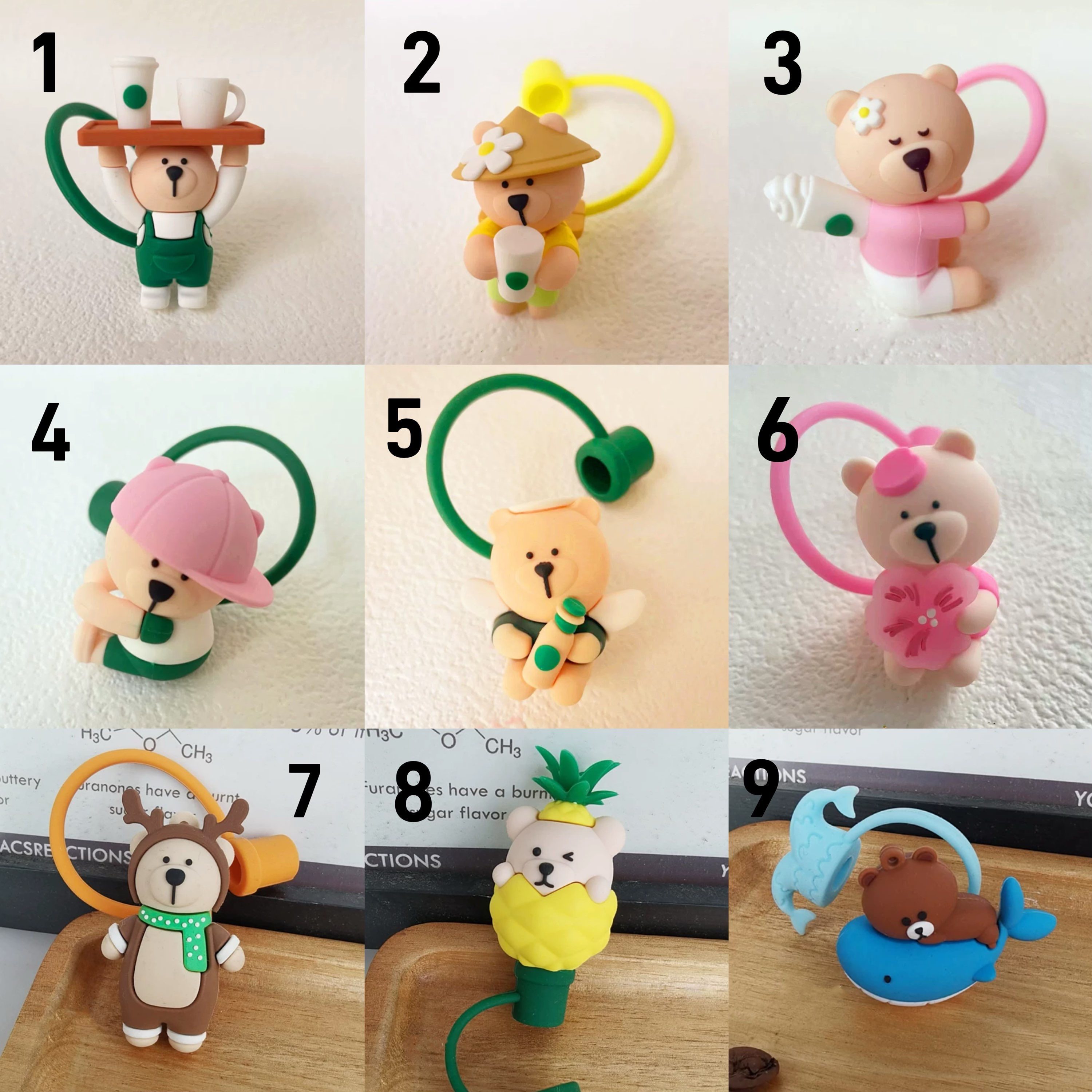 Pandaroo Toppers size 7-8mm / Studded Cup size (NOT Starbucks) Read Description