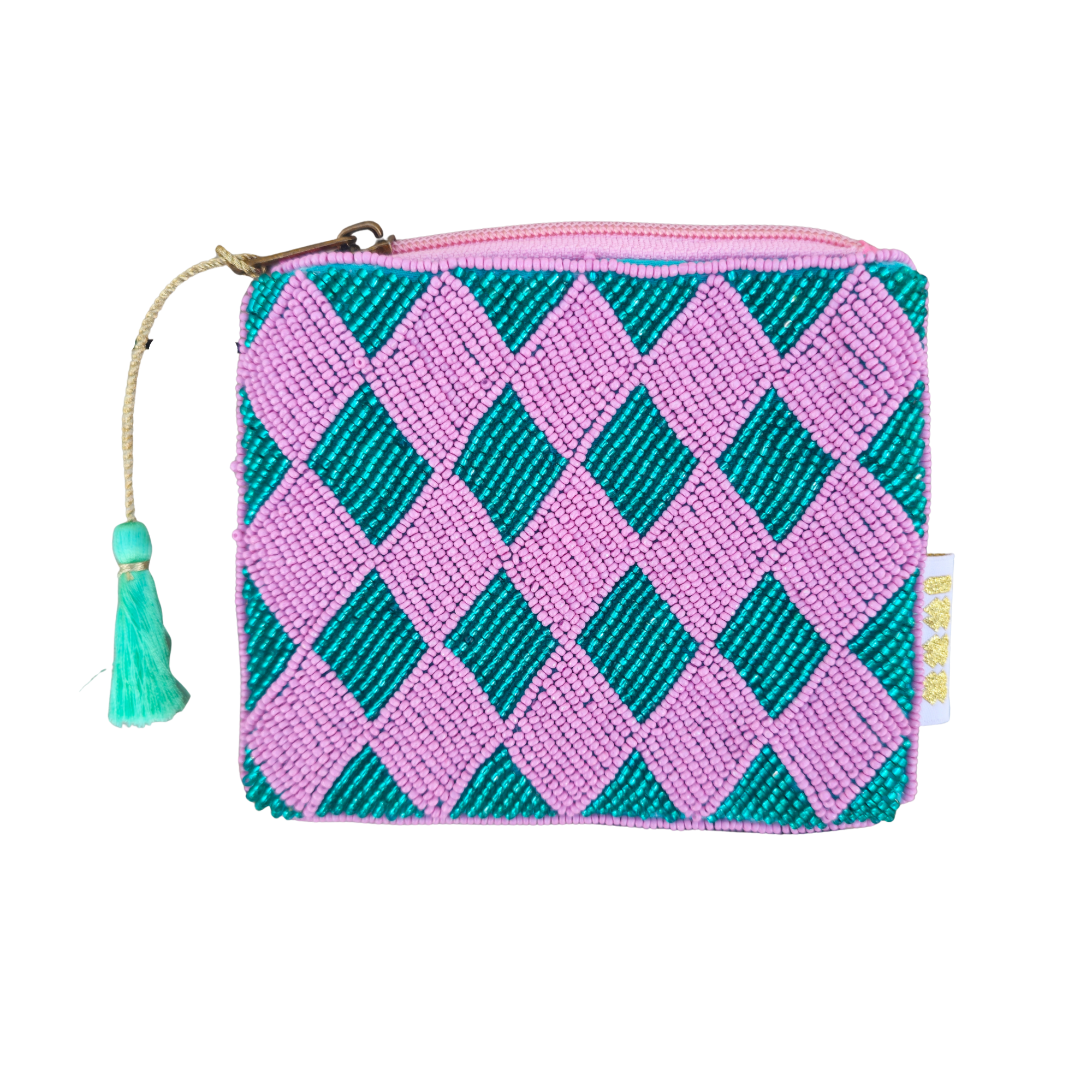 Trousse pochette en perles LOSANGES