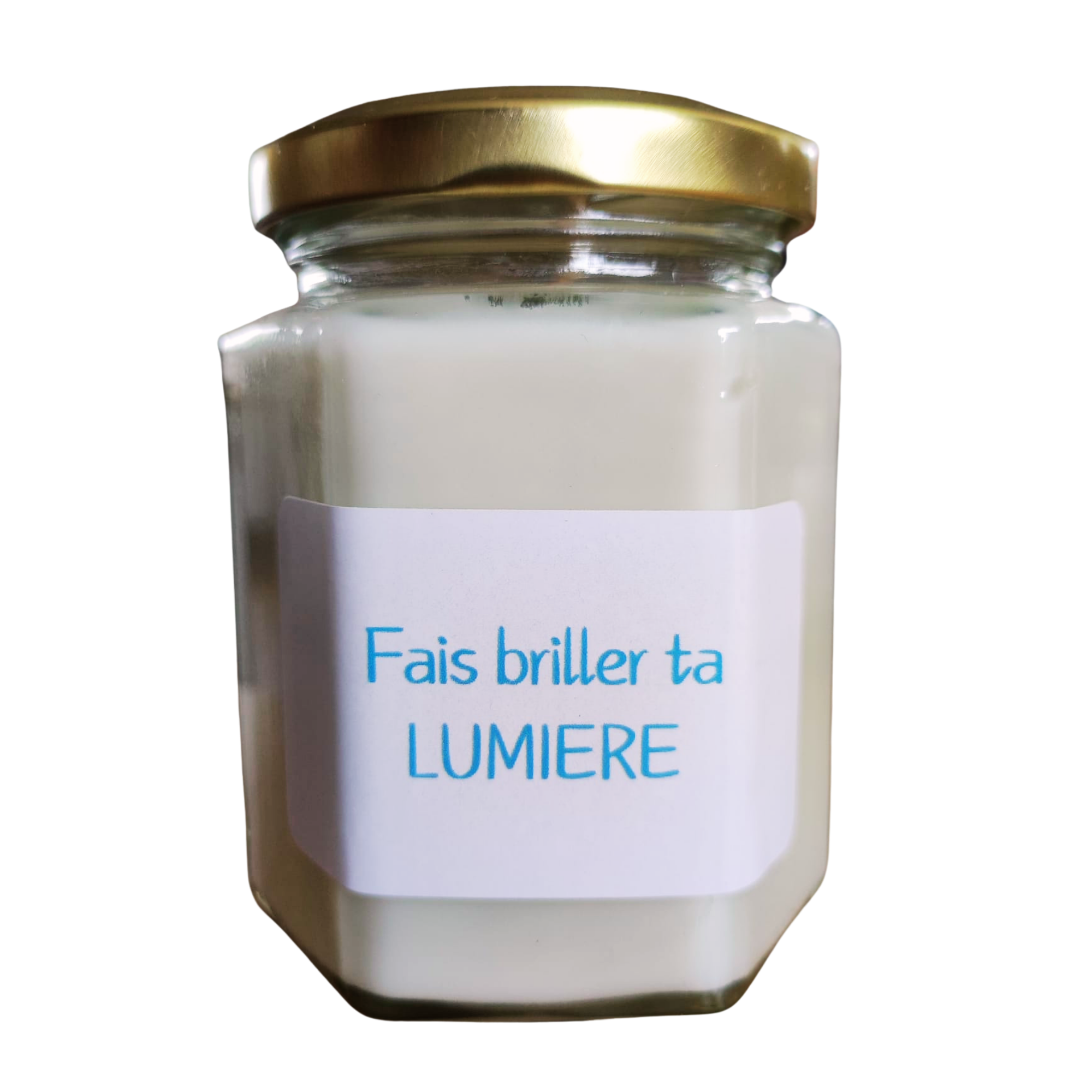 Bougie parfumée en verre FAIS BRILLER TA LUMIERE