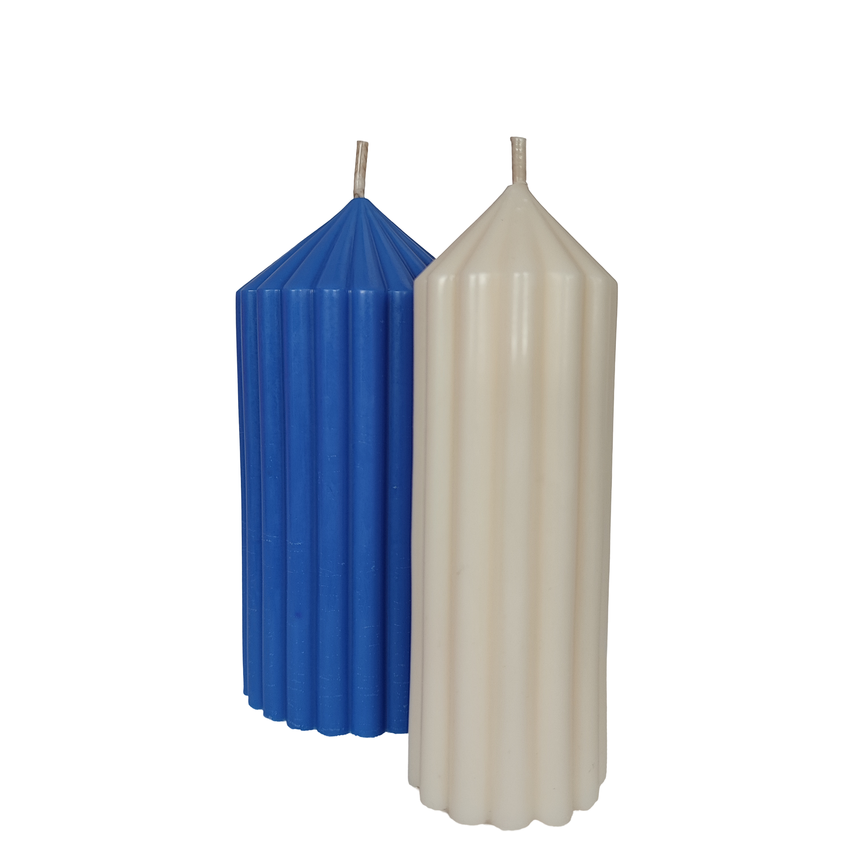 Duo bougies décoratives parfumées pointues à rayures COTE