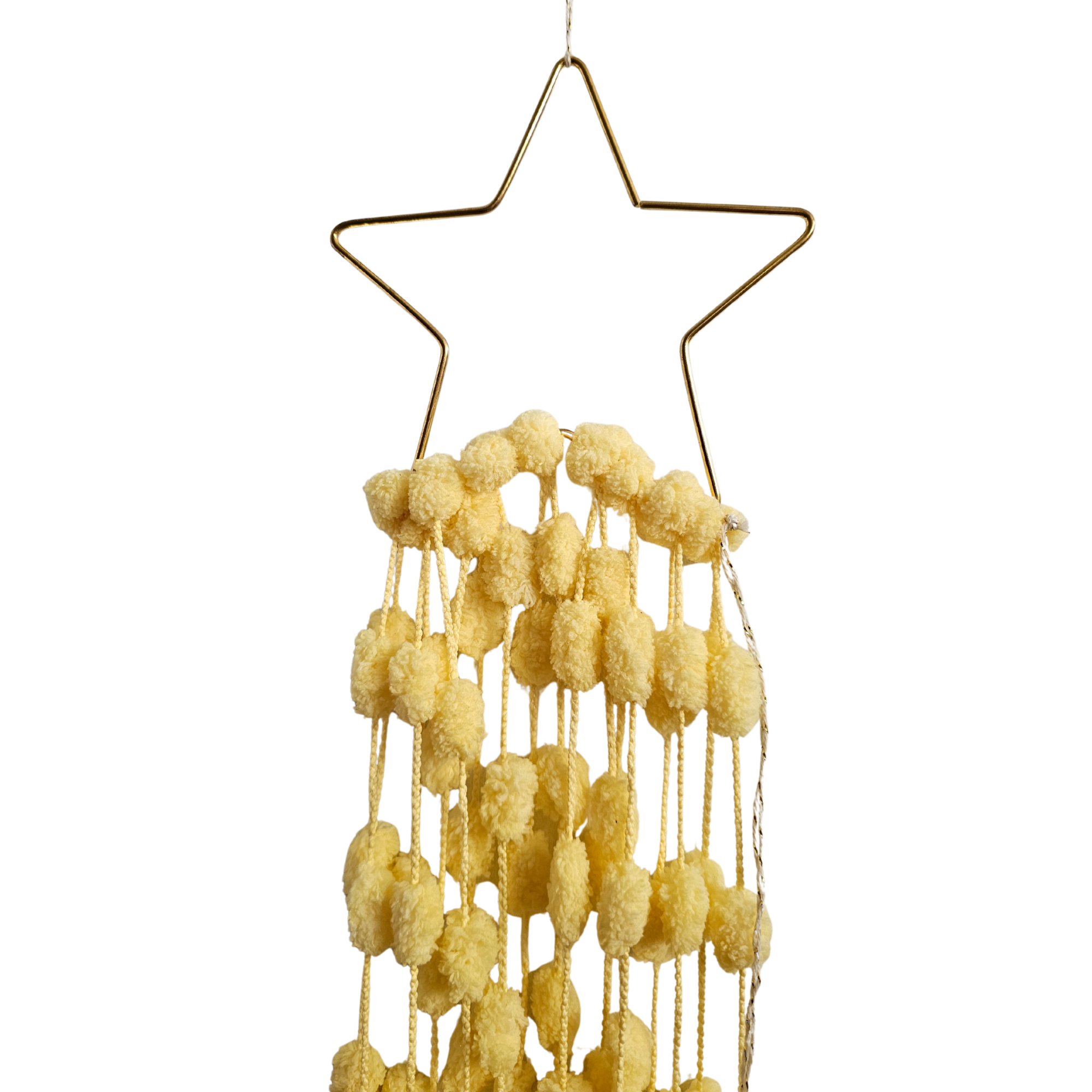 Attrape-rêves pompons ETOILE JAUNE