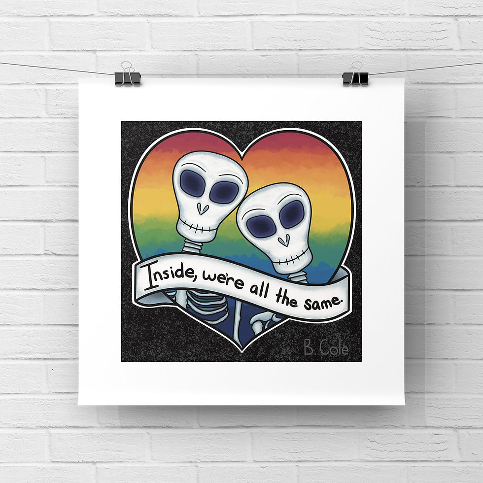 “Inside, we’re all the same” Fine Art Print