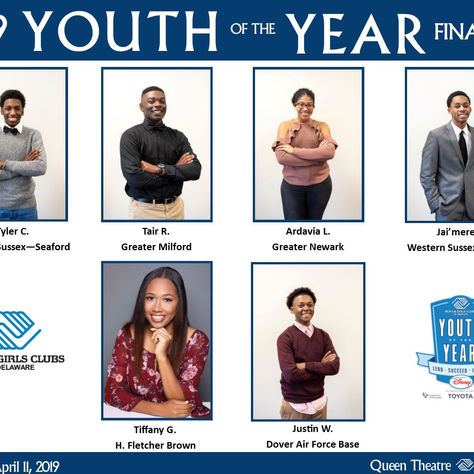 2019 DELAWARE STATE YOUTH OF THE YEAR FINALISTS NAMED