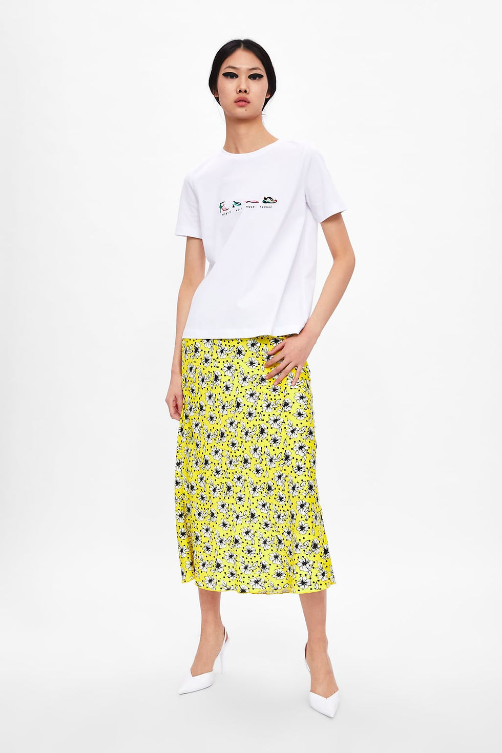 Zara Patent Finish Slingback Leather Heels $99.90