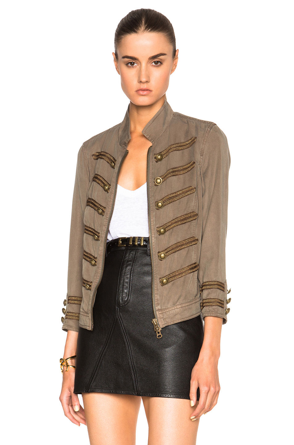 Pam & Cela cropped band jacket $350