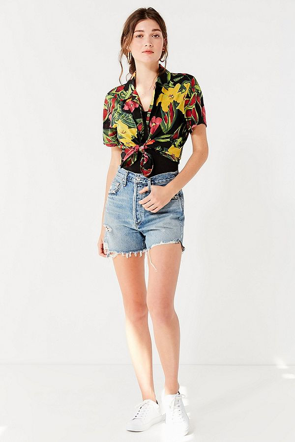 AGOLDE Dee Super High-Rise Denim Short – Ricochet $128